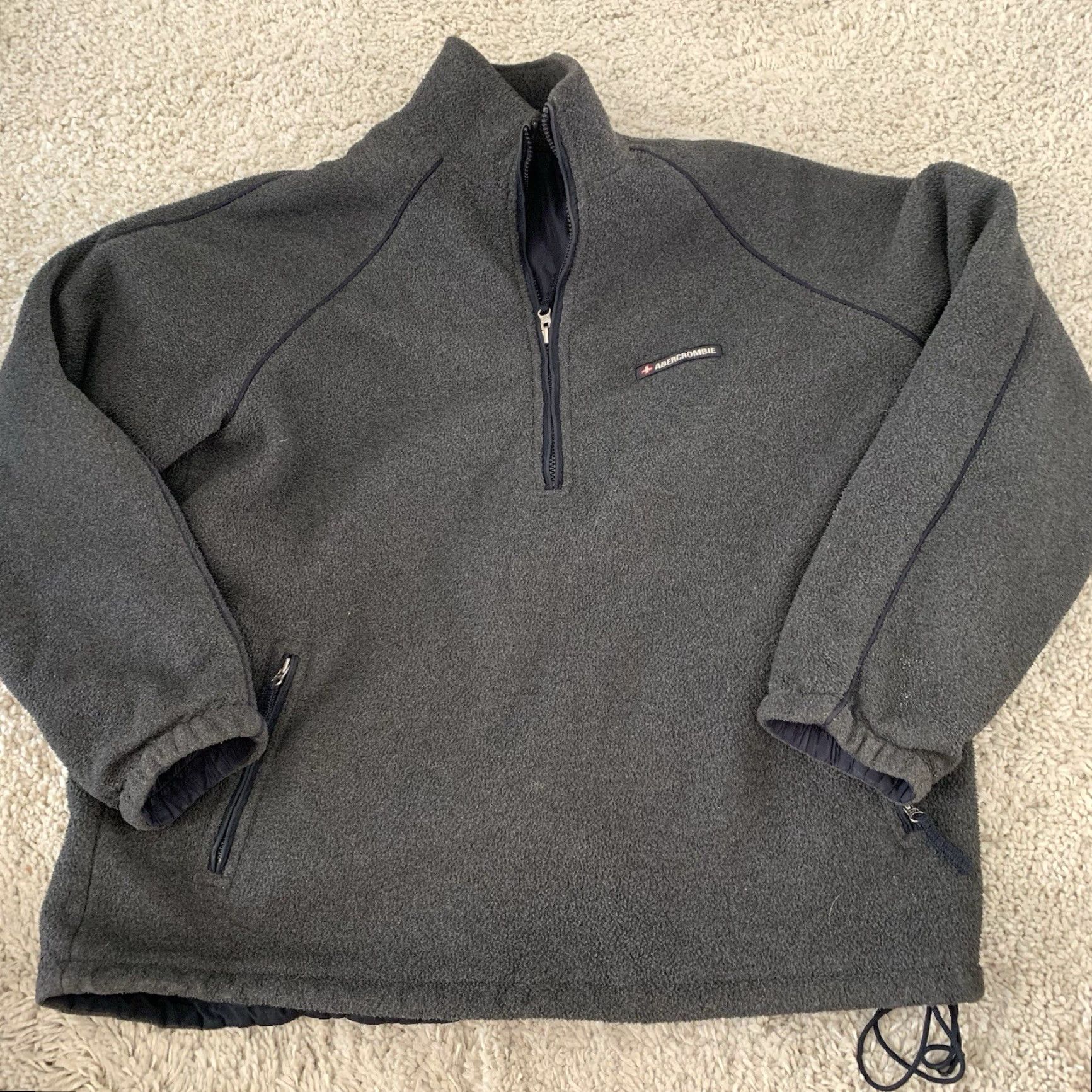 Abercrombie & Fitch VINTAGE Abercrombie & Fitch Jacket Mens L Blue 90s Outdoor Hooded Insulated Softshell Reversible Pullover Wind-Resistant 1/2 Zip Logo Size US L / EU 52-54 / 3 - 5 Thumbnail