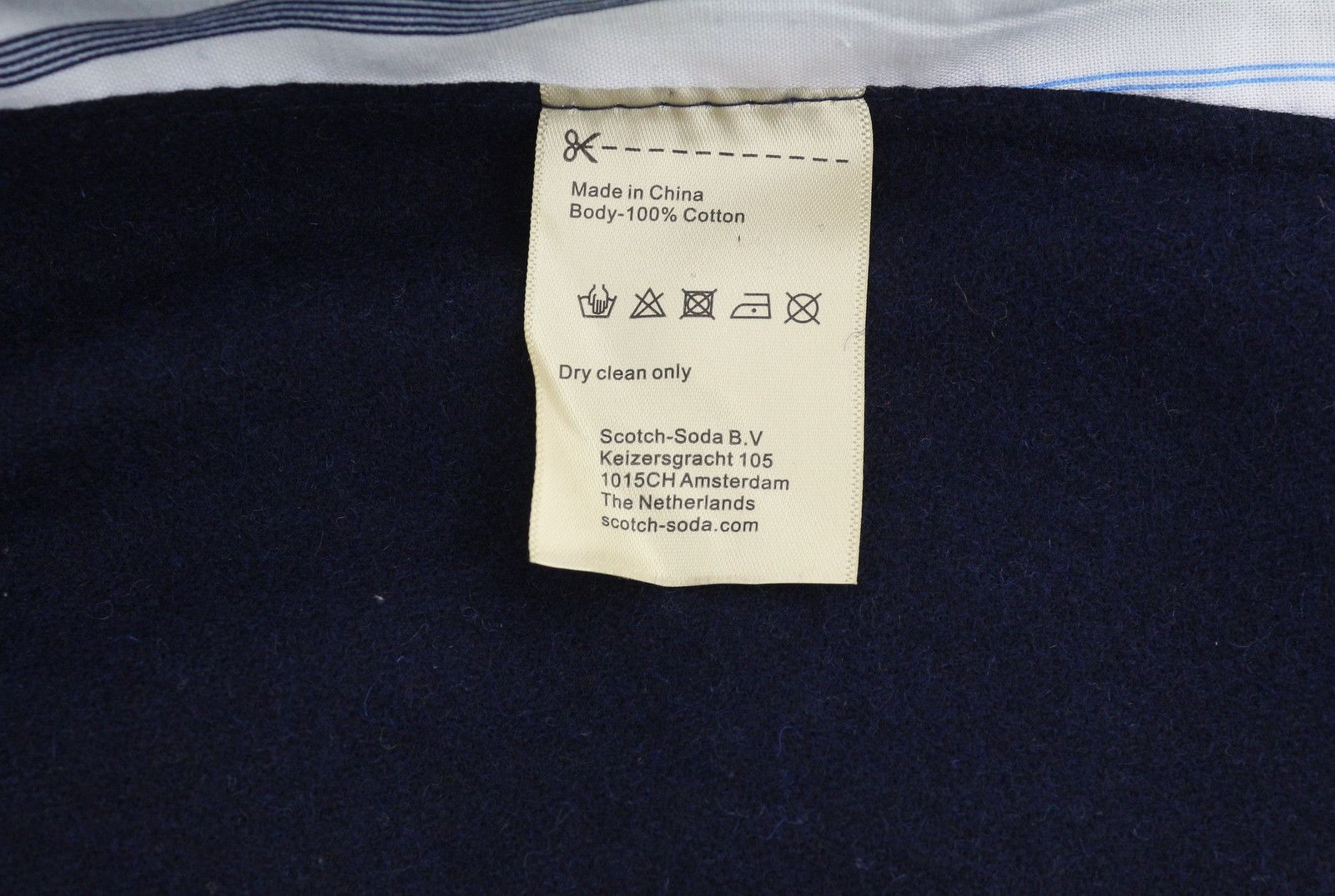 Scotch & Soda S Navy Blue Notch 3 Button Blazer 88534 Size 36R - 9 Thumbnail