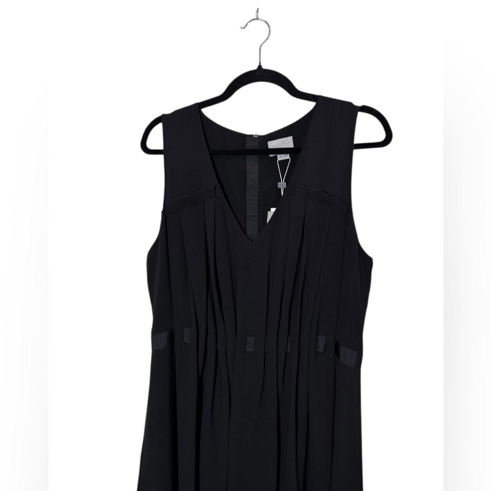 Other Jason Wu Women’s Black Sleeveless Pleated Midi Dress sz 12 Size XL / US 12-14 / IT 48-50 - 2 Thumbnail