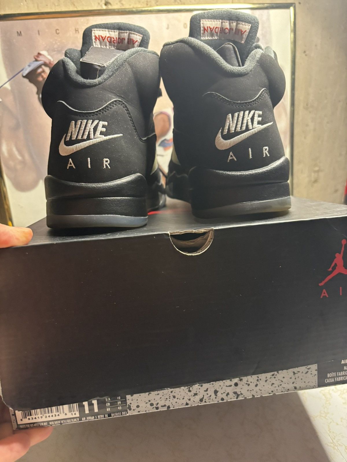 Jordan Brand Jordan Retro 5 “Black Metallic” Size US 11 / EU 44 - 7 Thumbnail