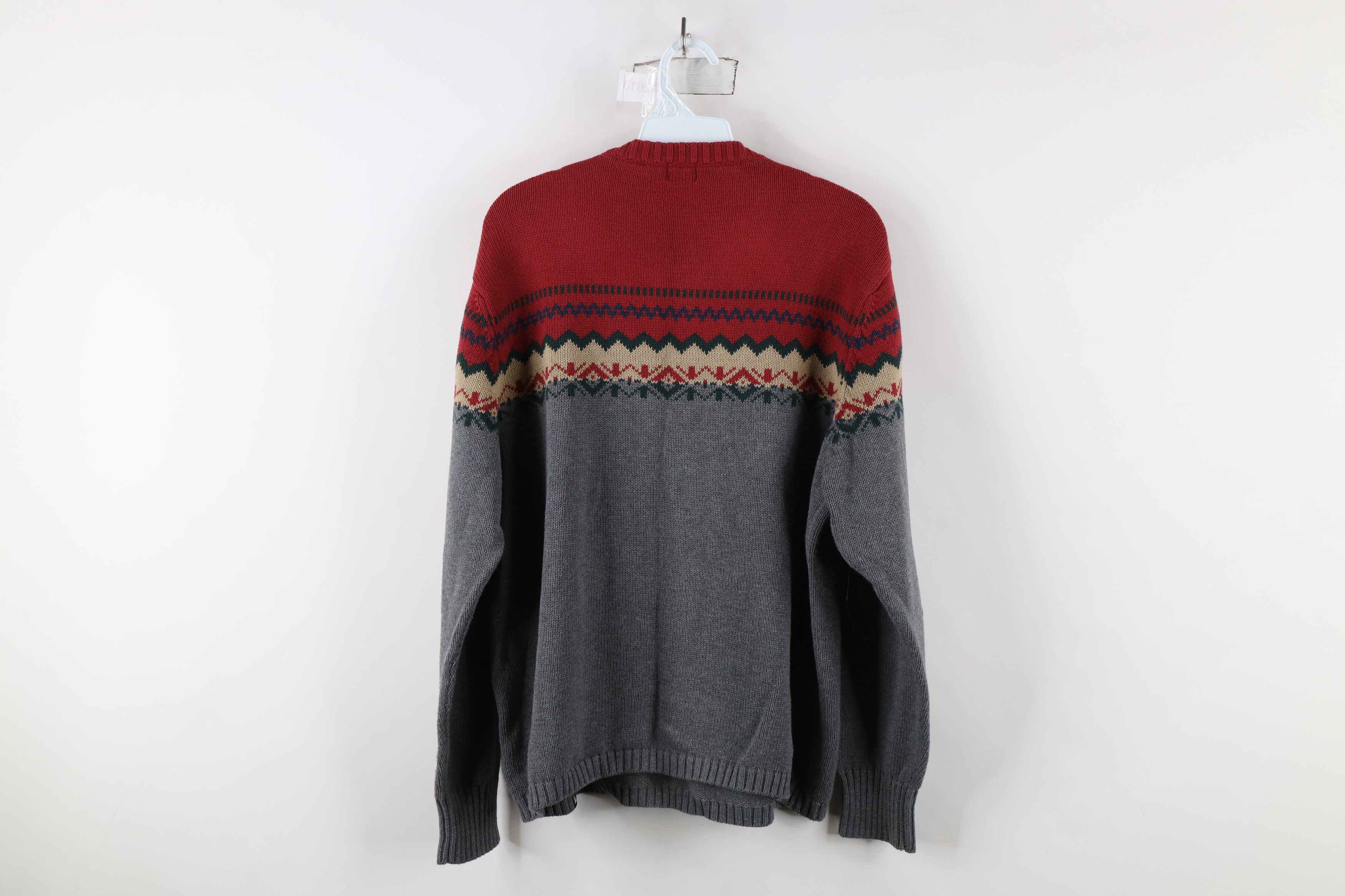 Levi's × Vintage Vintage Levis Out Cotton Fair Isle Knit Crewneck Sweater Size US L / EU 52-54 / 3 - 7 Thumbnail
