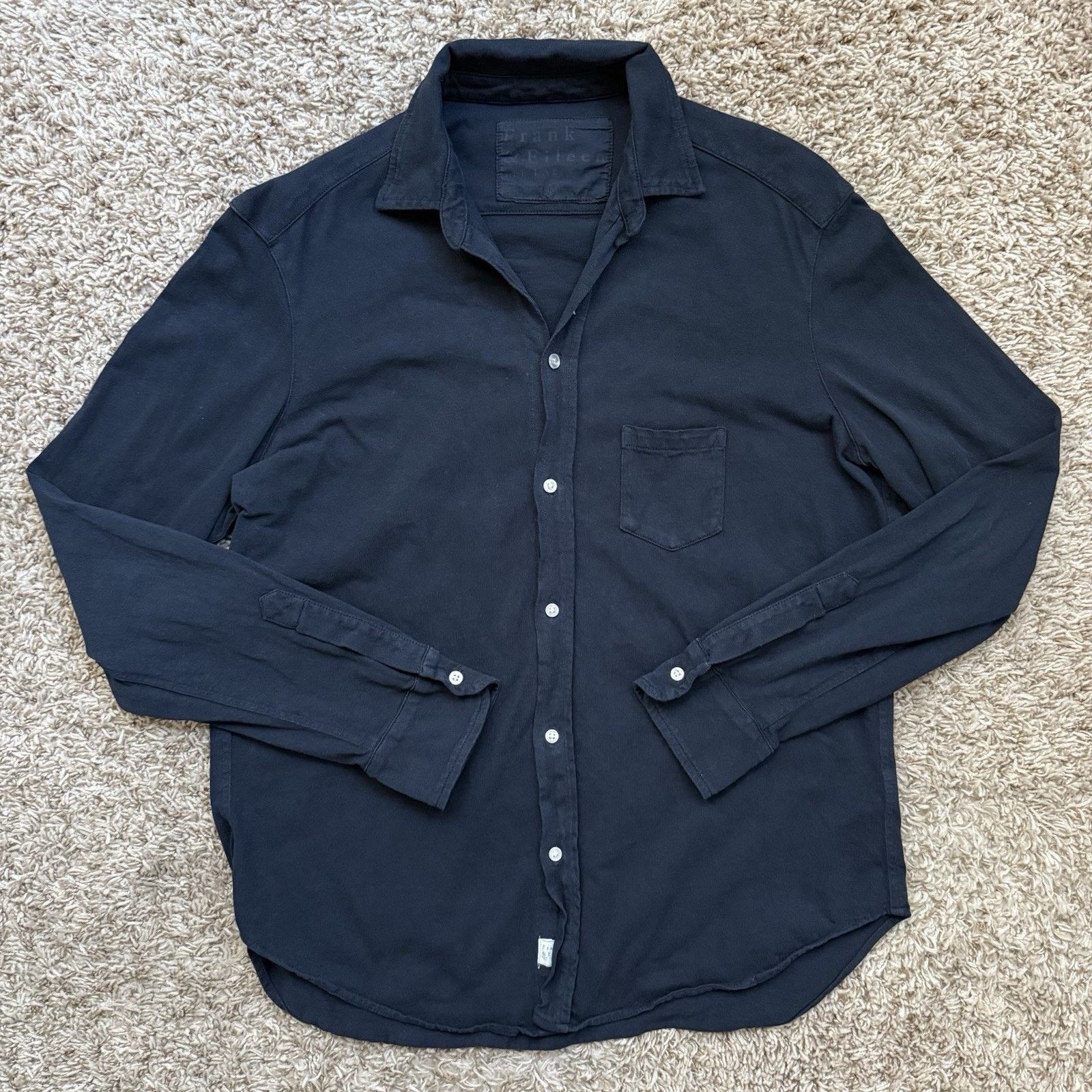 Frank & Eileen Frank & Eileen Button Up Shirt Navy Blue Cotton Labeileen HJ Size M / US 6-8 / IT 42-44 - 1 Thumbnail