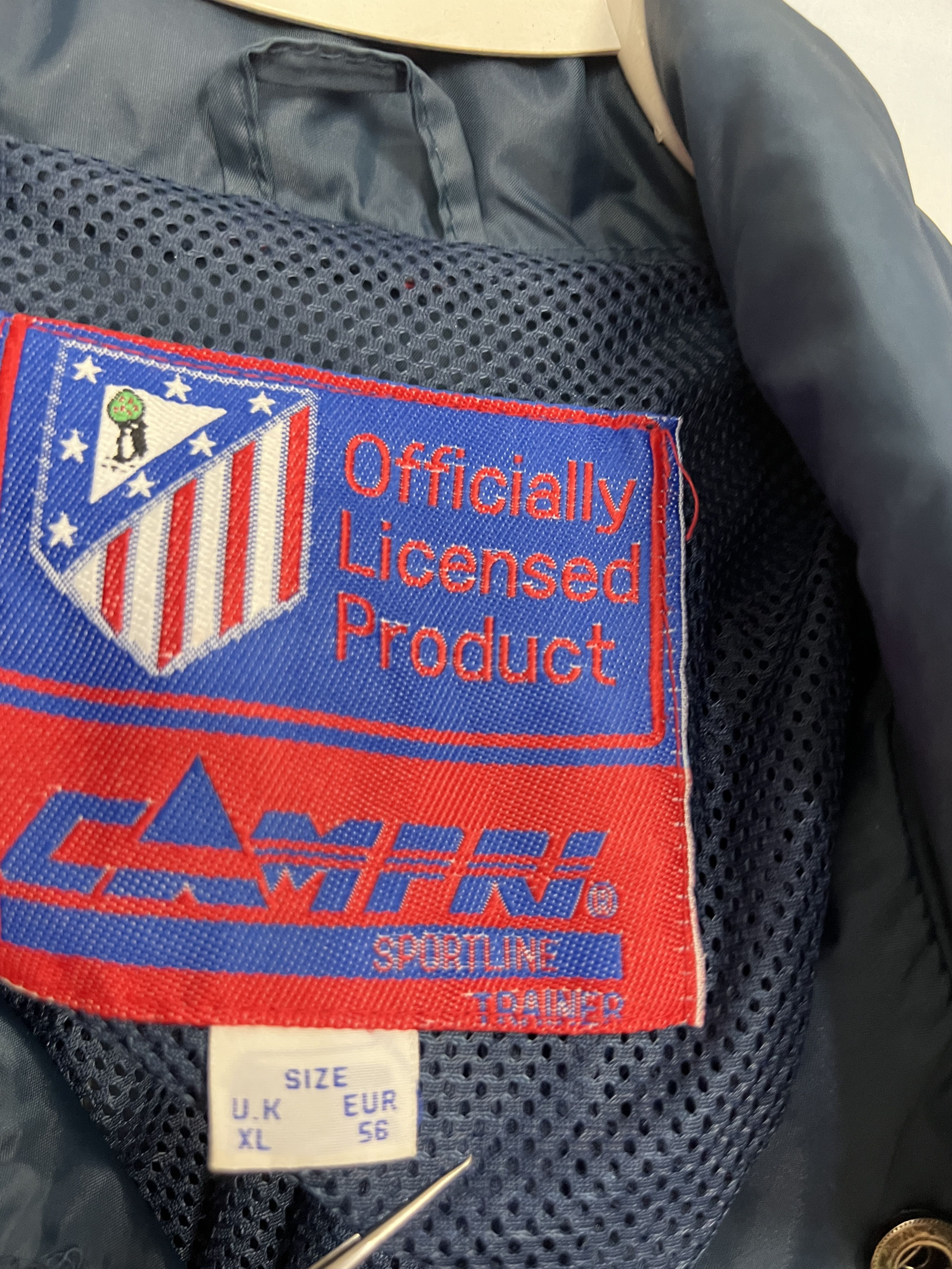 Vintage Atletico Madrid Football Jacket Windbreaker Track