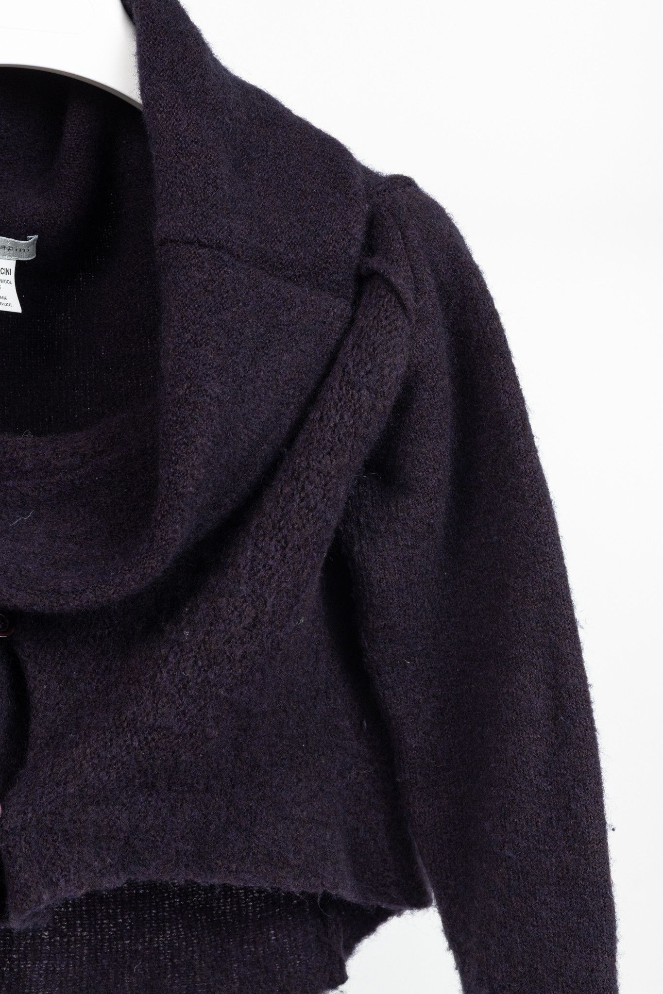 Sarah Pacini Sarah Pacini Wool-Blend Knit Cowl-Neck Cropped Sweater Size ONE SIZE - 5 Thumbnail