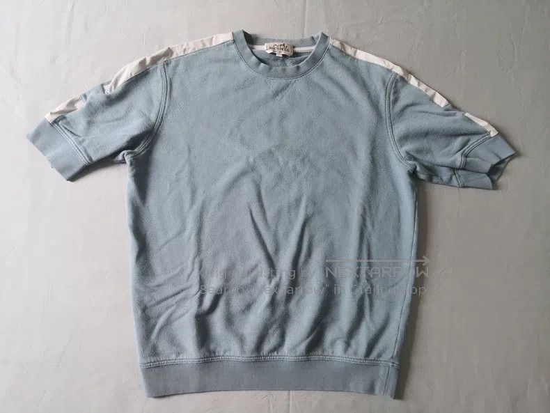 Hermes Hermes Short-sleeved t-shirt, light blue, fabric is thicke Size US S / EU 44-46 / 1 - 1 Thumbnail