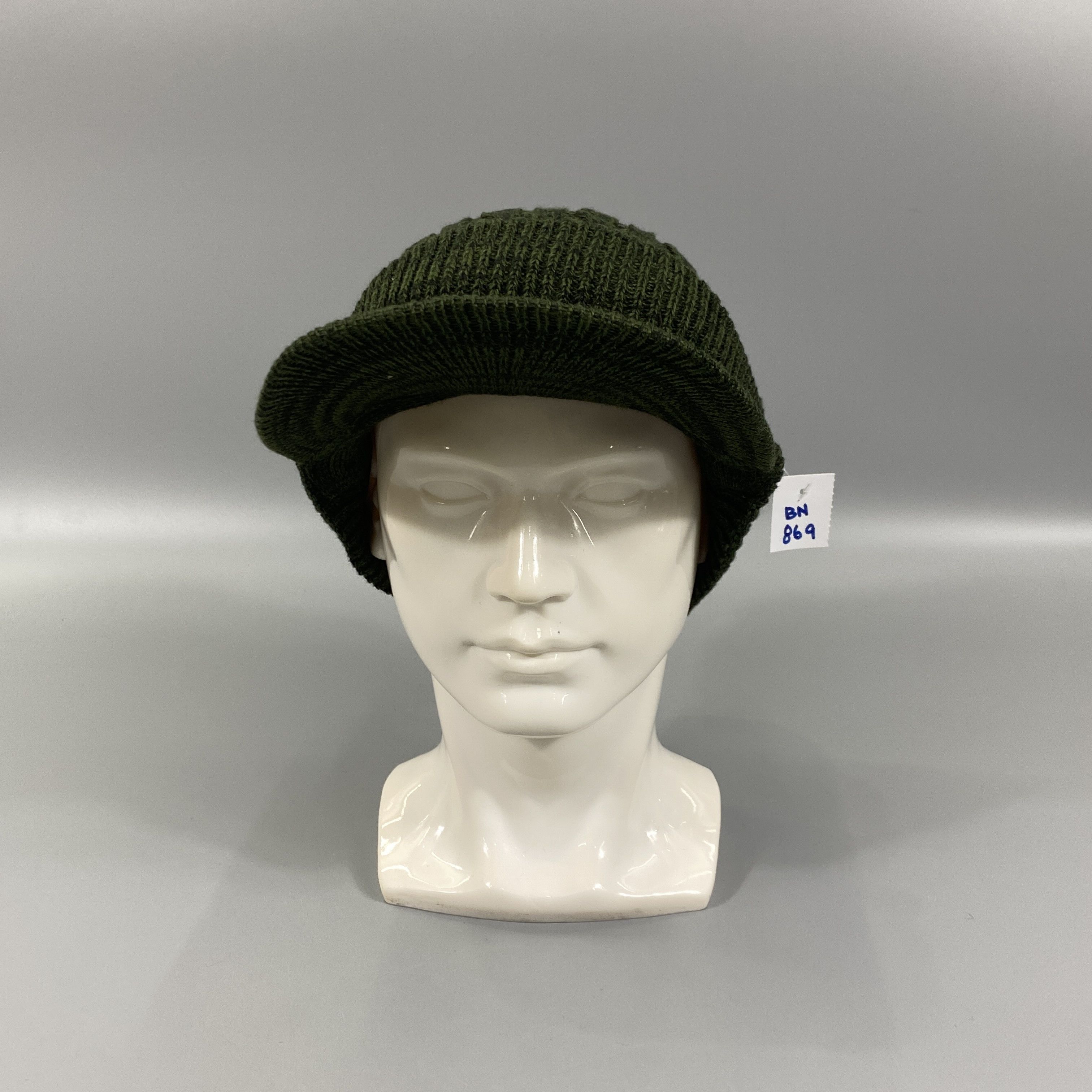 Japanese Brand Army Green Slouchy Beanie Cap Hat -BN869 Size ONE SIZE - 2 Thumbnail