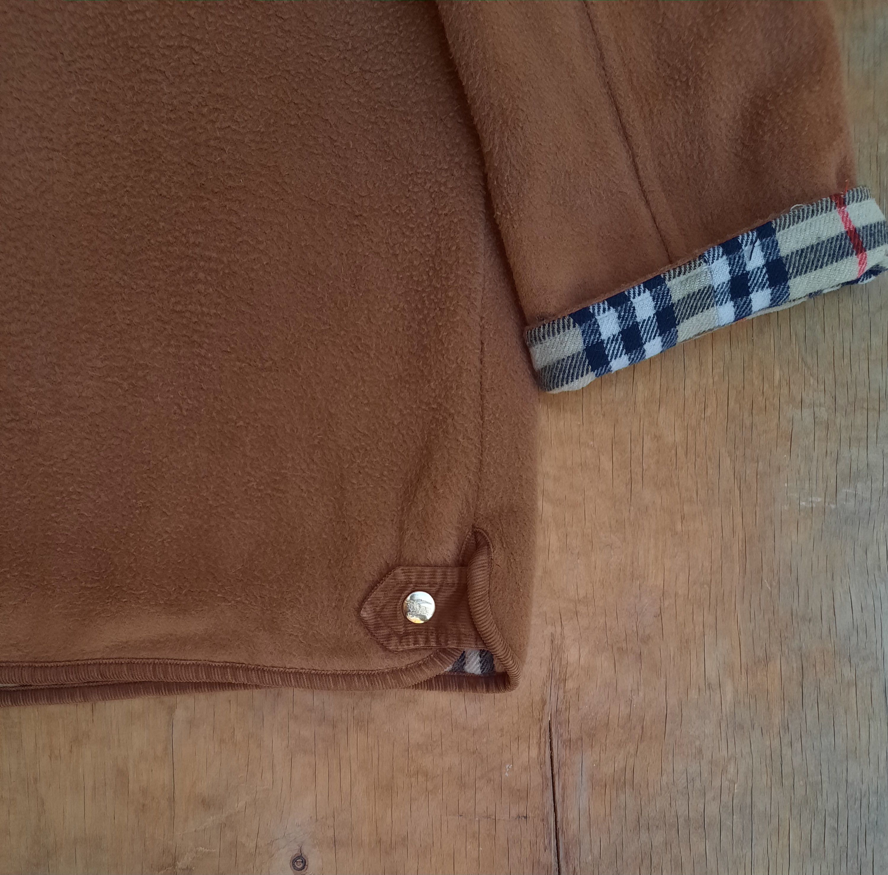 Burberry 90s Burberrys Wool Hooded Camel Coat Nova Check Lining Size US L / EU 52-54 / 3 - 9 Thumbnail