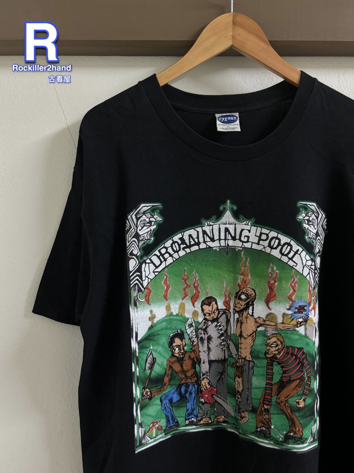 Vintage Vintage 2002 y2k Drowning Pool Tee Size US L / EU 52-54 / 3 - 2 Thumbnail