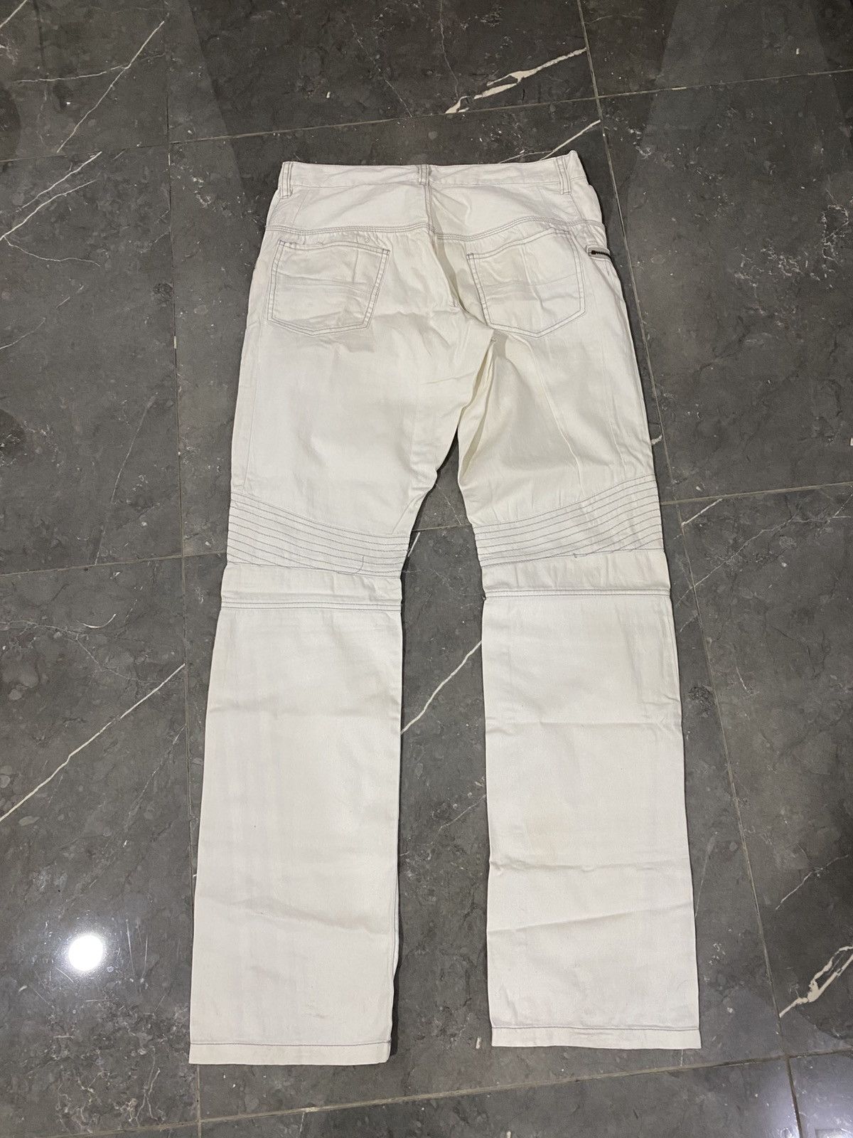 Schlussel Japanese Biker White Pants Vkei