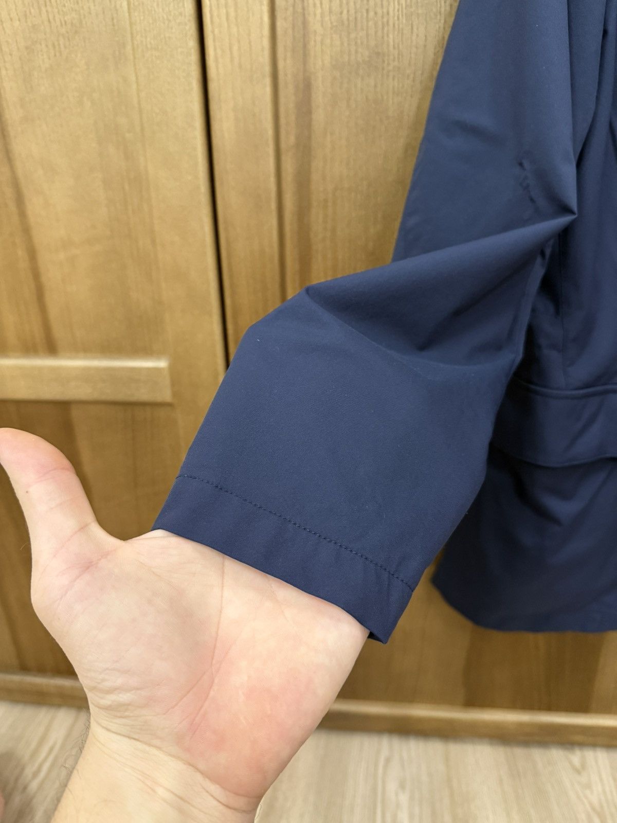 Boggi Boggi Nylon Metal Navy Blue Jacket Sport Coat Blazer Size US S / EU 44-46 / 1 - 3 Thumbnail