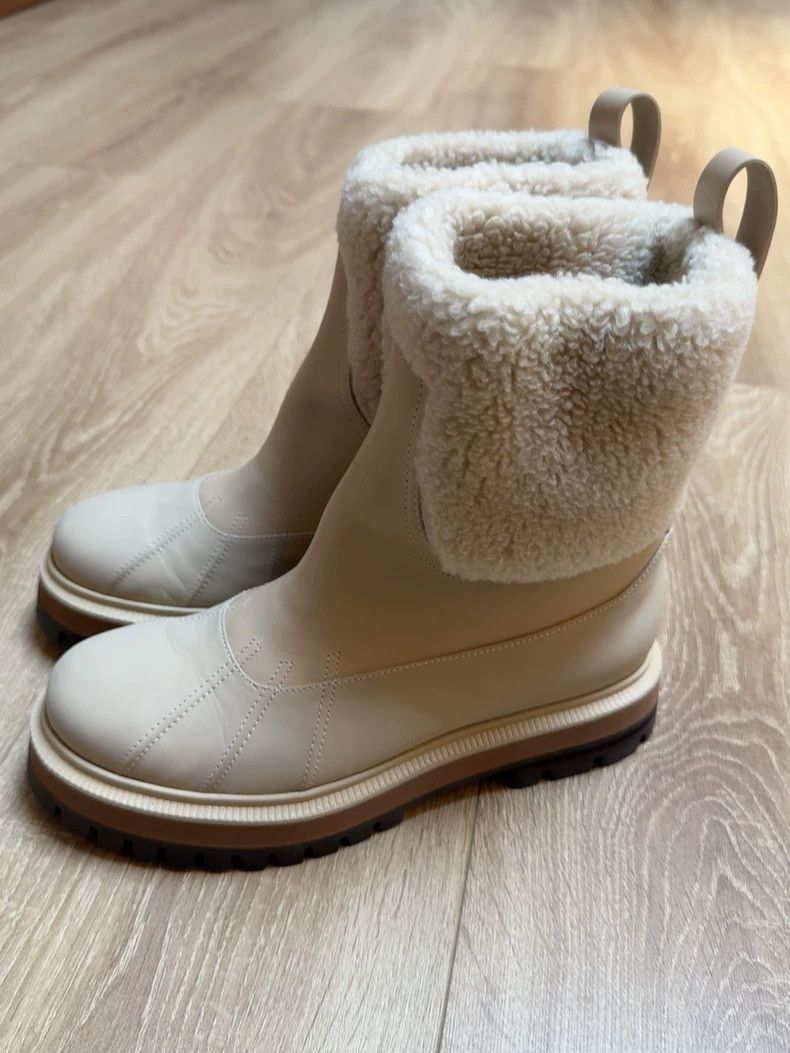 Loro Piana LORO PIANA Cashmere patchwork high boots for snow Size US 5.5 / IT 35.5 - 1 Thumbnail