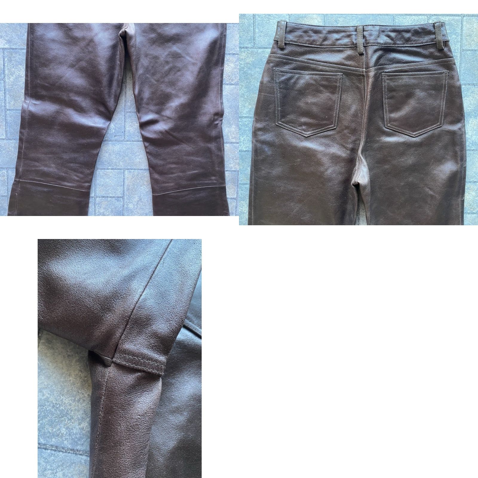 Vintage Wilsons Leather Pants Women’s Size 10 Brown Leather Pants Regular Women Size 32" / US 10 / IT 46 - 9 Thumbnail