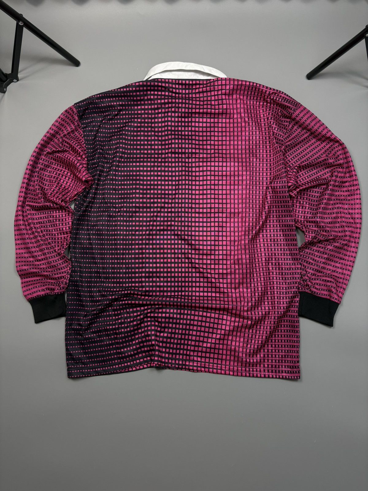 Adidas Adidas Vintage Y2K Streetwear 90's Plaid Jersey Polo Size US L / EU 52-54 / 3 - 8 Thumbnail