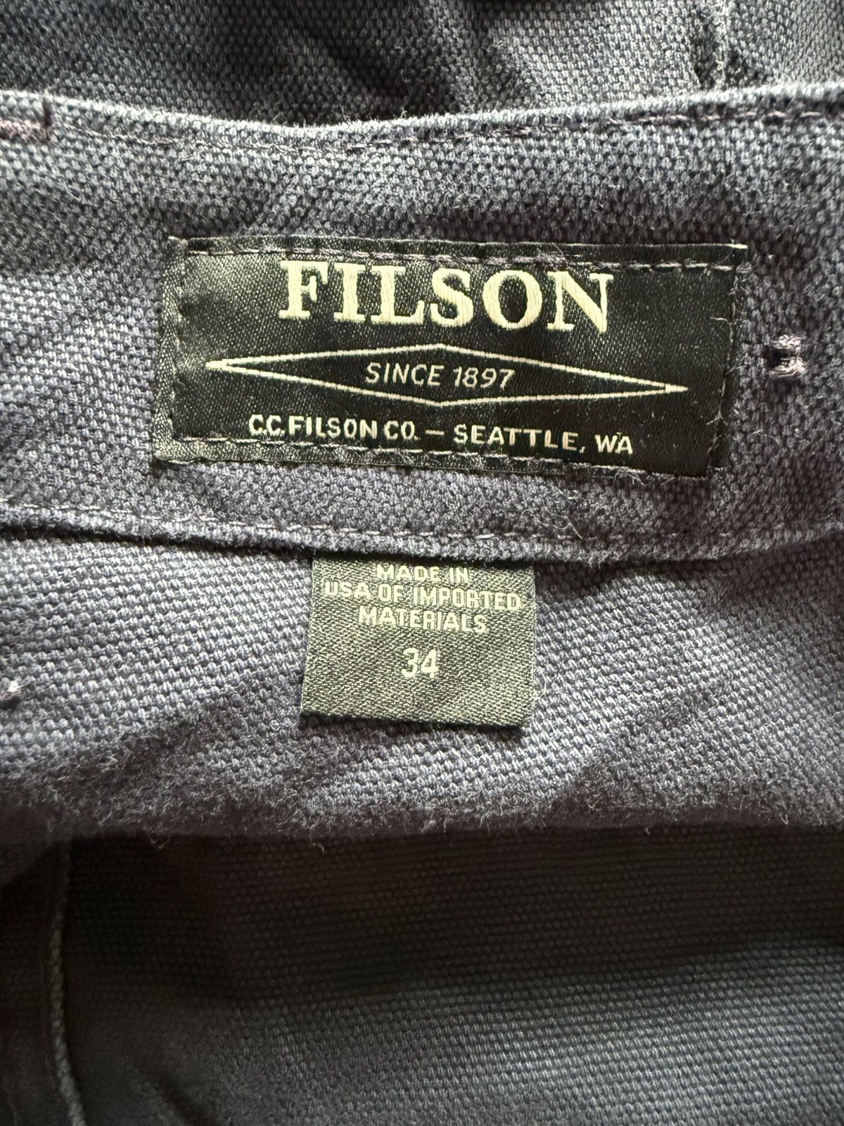 Filson FILSON GARMENT NAVY BLUE SHORTS PANTS HEAVY CANVAS RARE Size US 34 / EU 50 - 8 Thumbnail