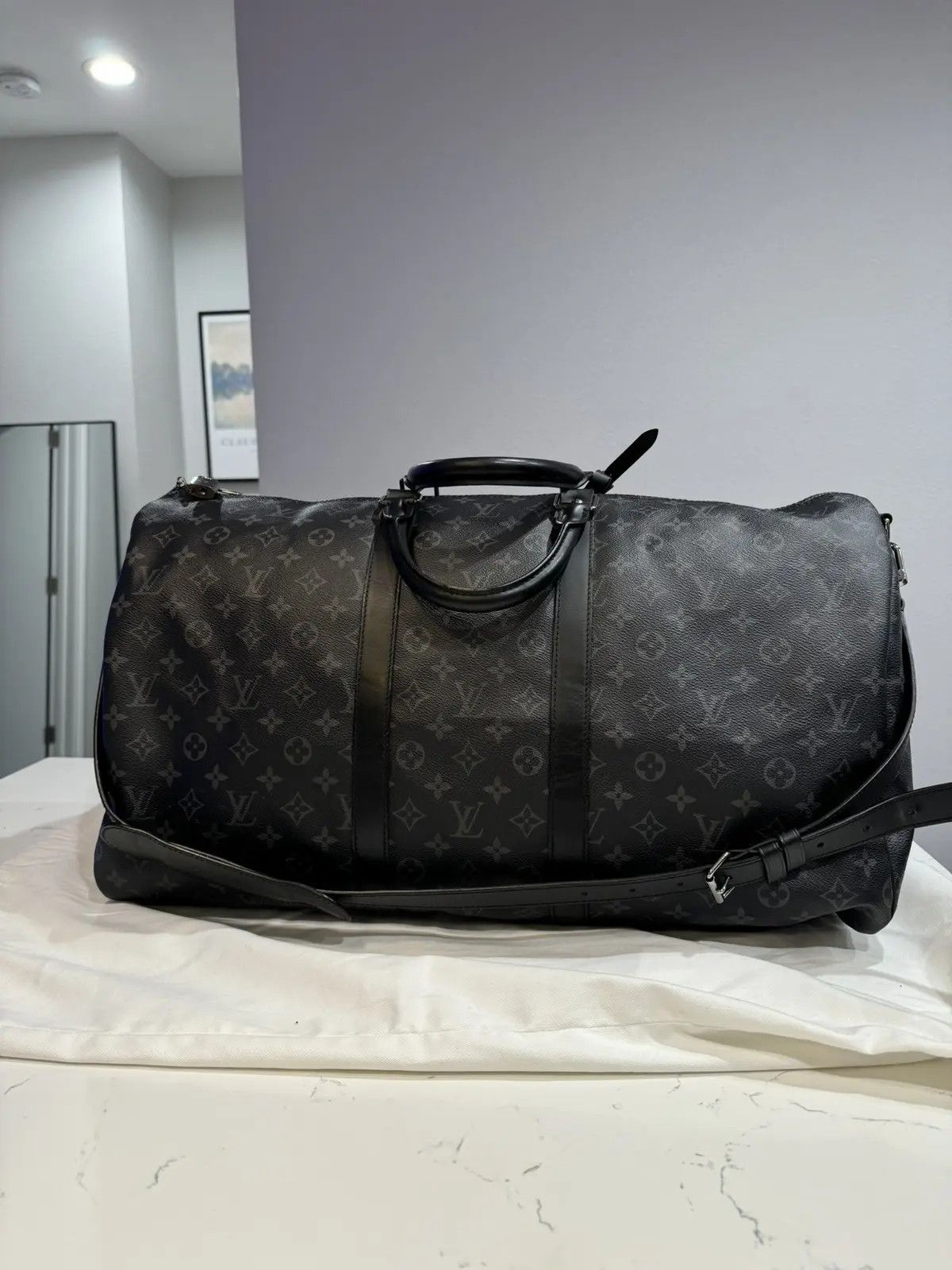 Louis Vuitton Louis Vuitton Bandouliere Keepall 55 Eclipse Monogram Size ONE SIZE - 1 Thumbnail