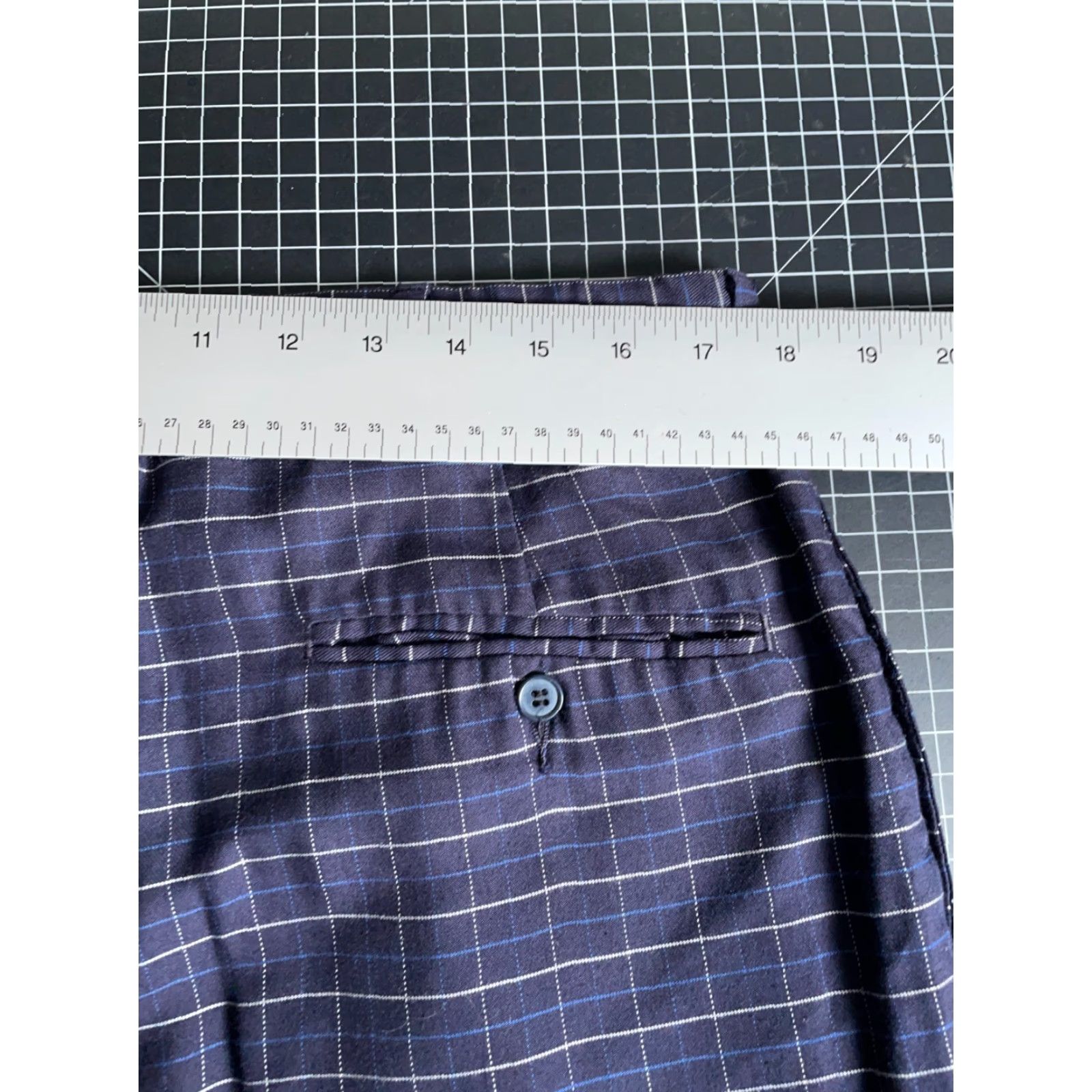 Polo Ralph Lauren VINTAGE Polo Ralph Lauren Wool Pleated Trousers Men 34 x 32 Blue Check Pants USA Made Size US S / EU 44-46 / 1 - 5 Thumbnail