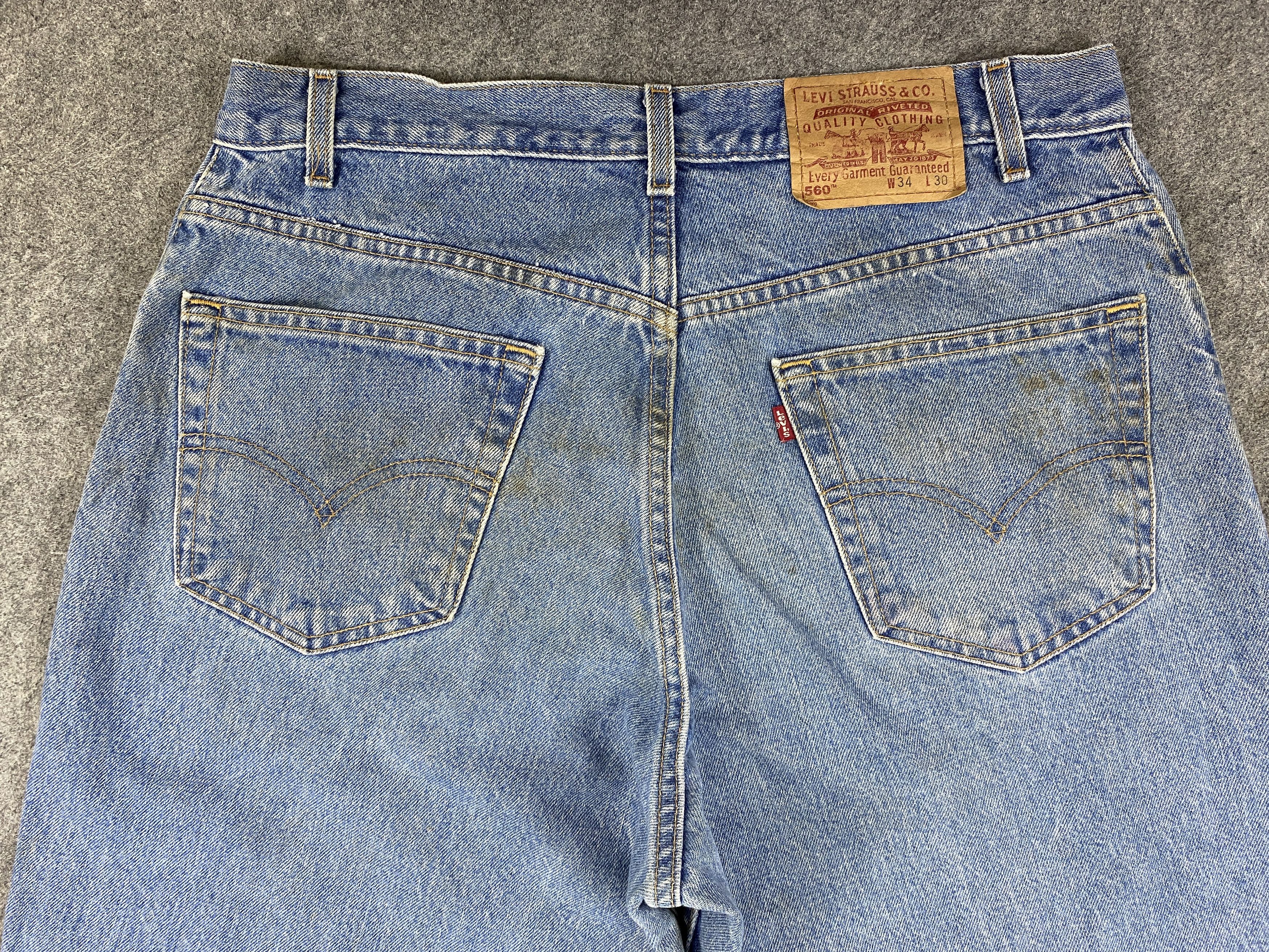 Levi's Dirty Blue Vintage Levi's 560 Jeans 34x30 Denim -JN2168 Size US 34 / EU 50 - 4 Thumbnail