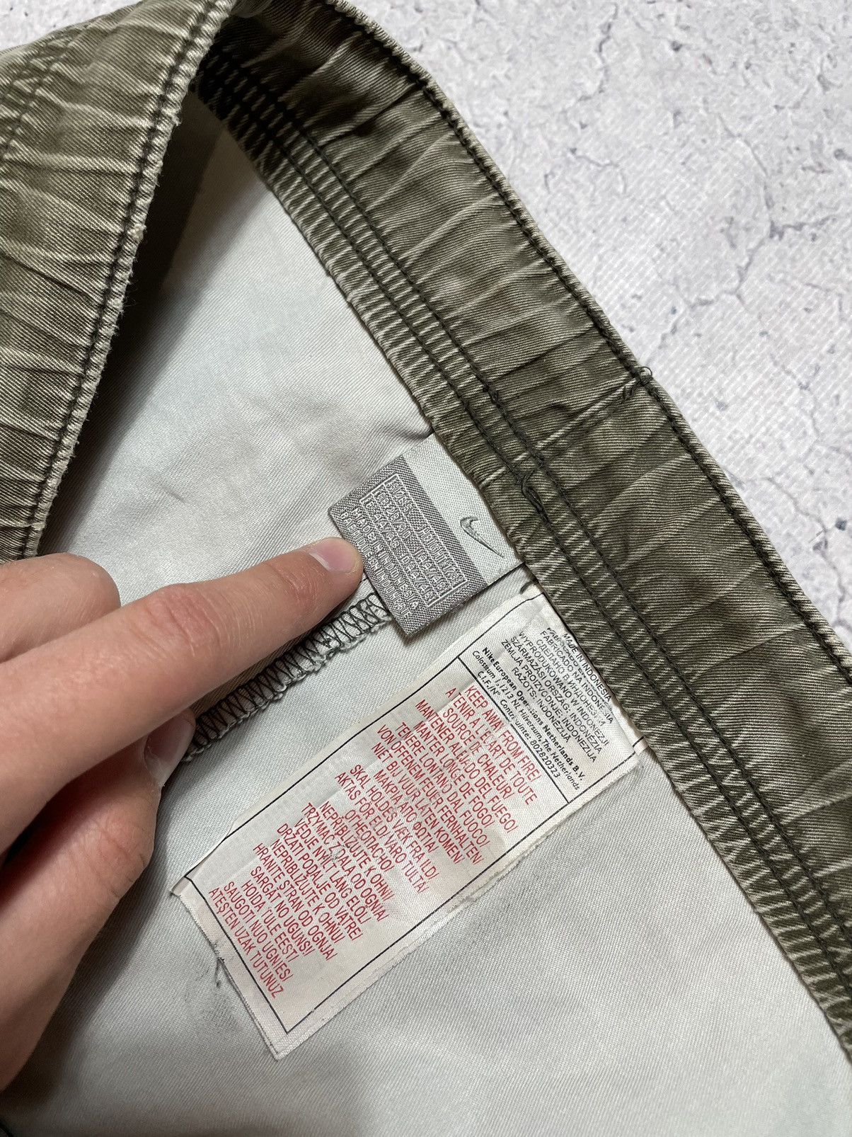 Nike Vintage Avant Garde Cargo Pants Nike Swoosh Y2K Drill Size US 30 / EU 46 - 6 Thumbnail
