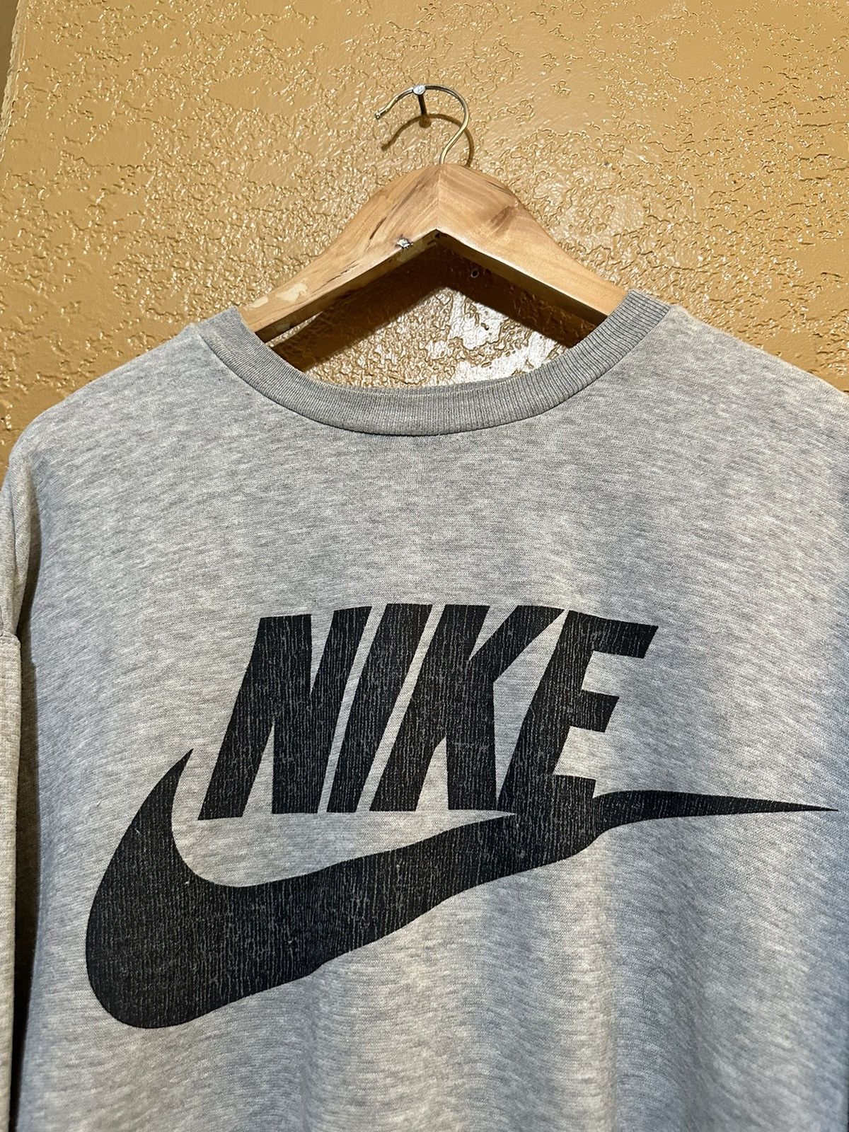 Nike × Vintage Vintage 1980 Nike Spellout Swoosh Sweatshirt Large Size US L / EU 52-54 / 3 - 2 Thumbnail