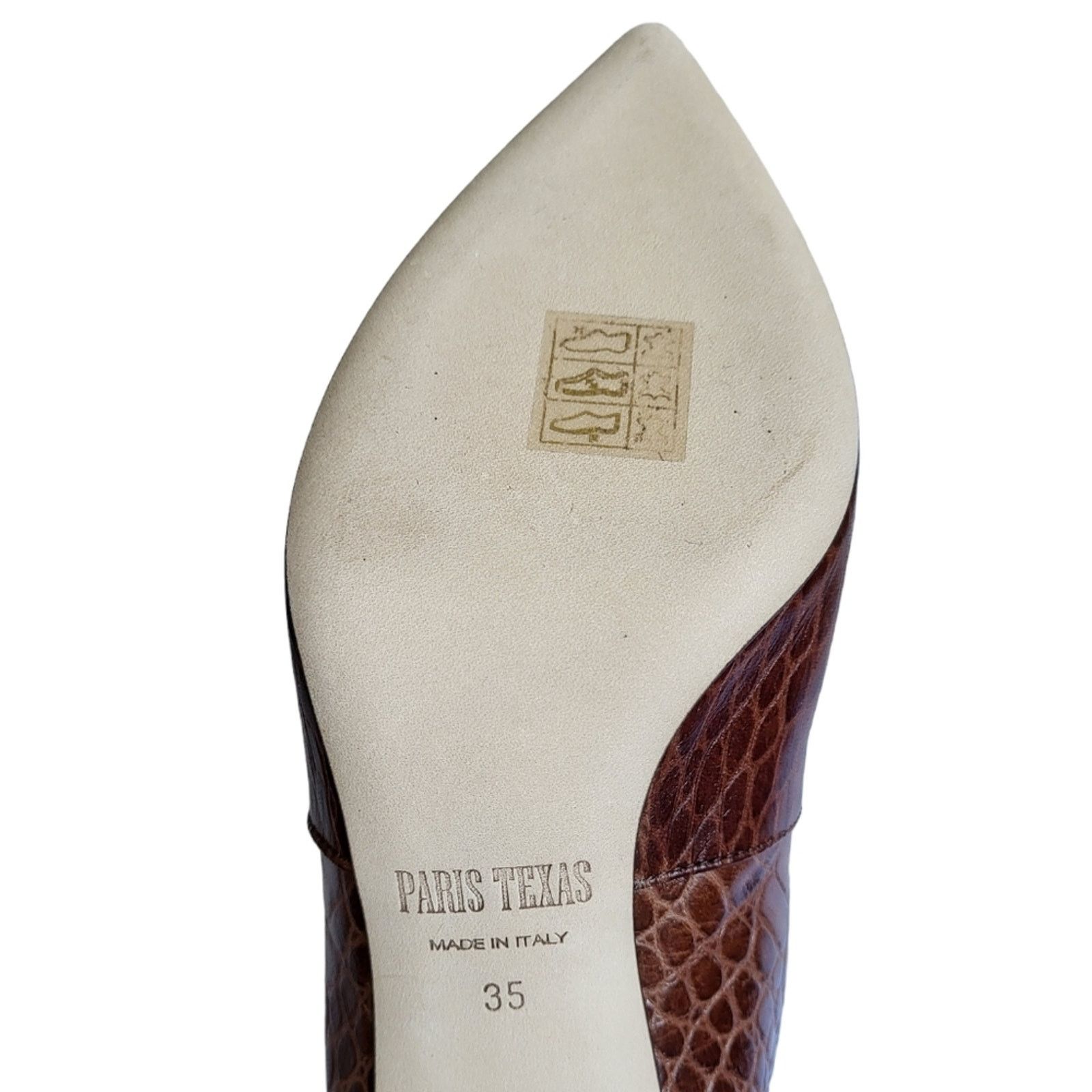 Paris Texas Paris Texas Moc Croco Seamed Mid Heel Ankle Boots Brown 35 Size US 5 / IT 35 - 8 Thumbnail
