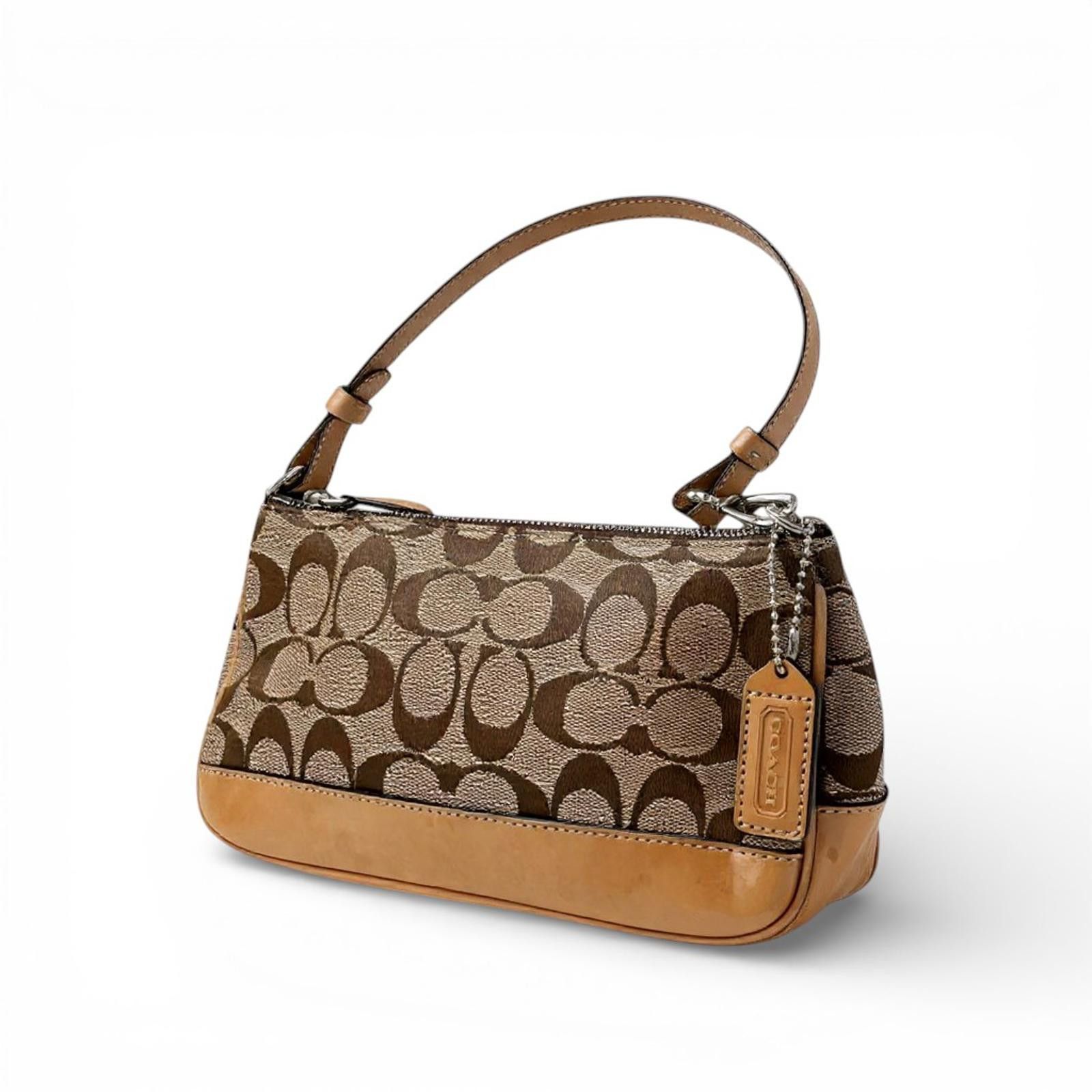 Coach Coach - Brown Signature Canvas and Leather Shoulder Bag Size ONE SIZE - 1 Thumbnail