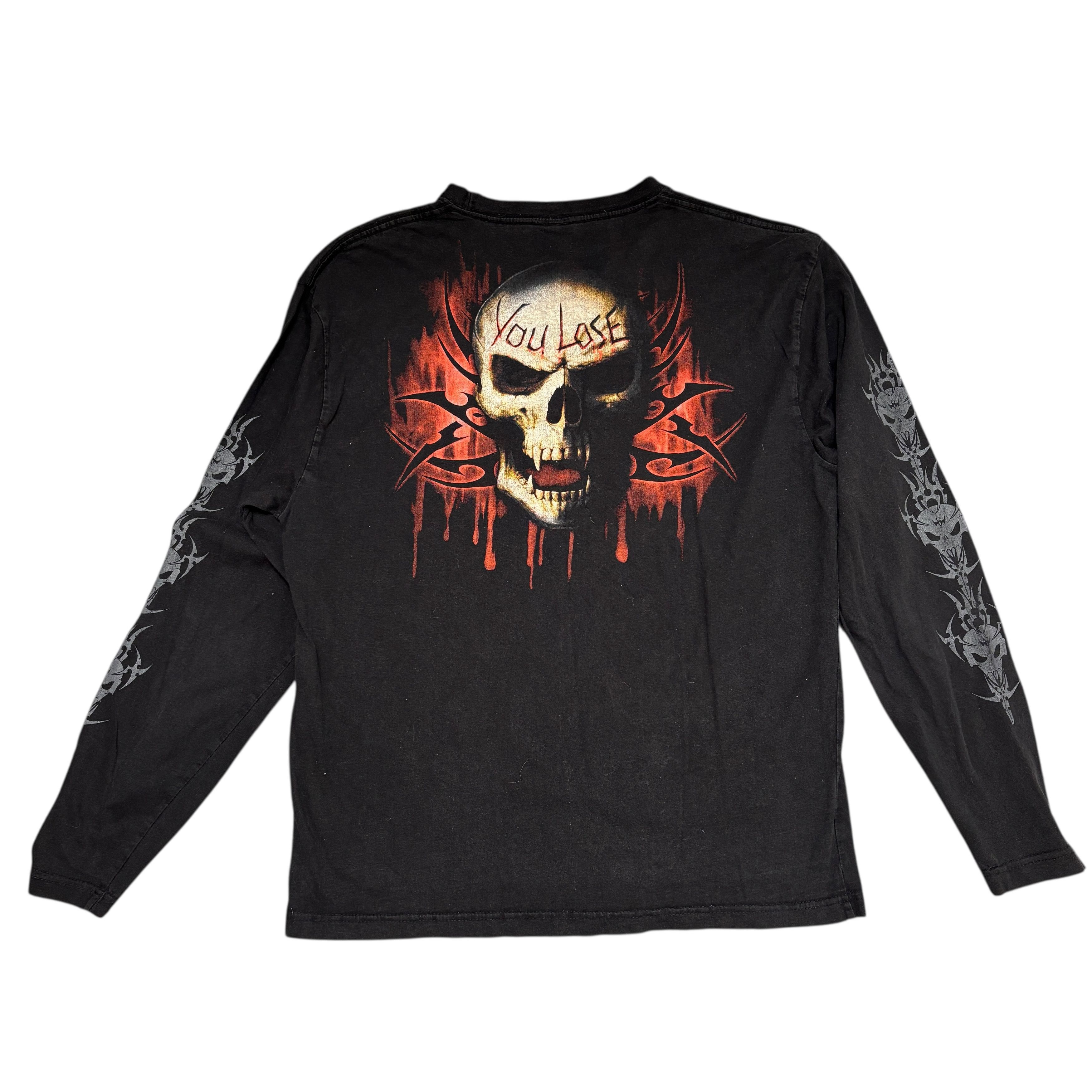 Band Tees Vintage Skeleton Shirt Long Sleeve Spiral Skull Y2K Size US XL / EU 56 / 4 - 2 Thumbnail