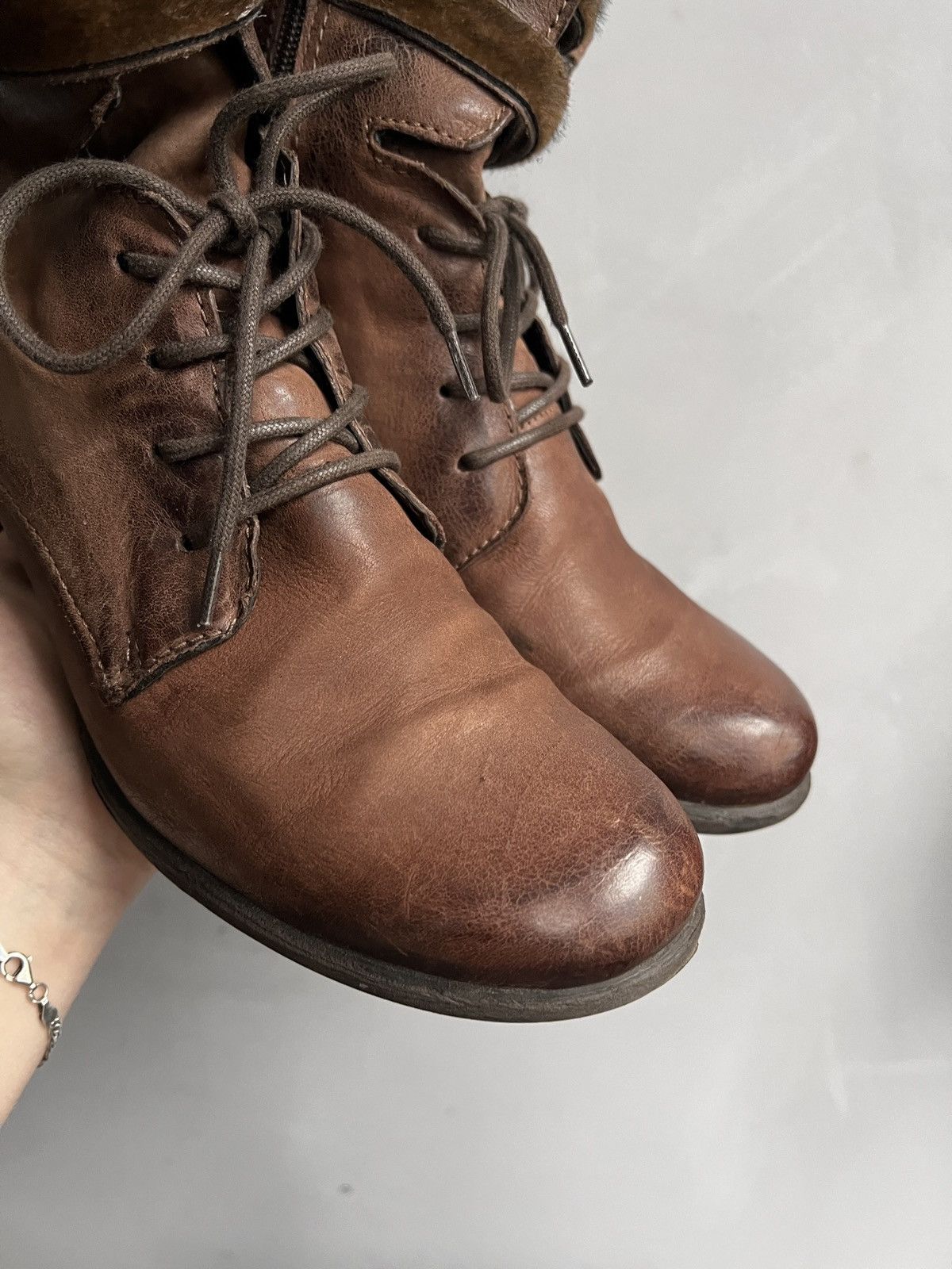 A.S.98 Leather heel boots A.S. 98 style ankle hype avant garde y2k Size US 8 / EU 41 - 3 Thumbnail