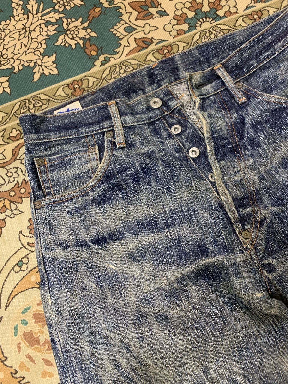 EIGHT-G VINTAGE 18oz EIGHT G UNION MADE SELVEDGE DISTRESSED DENIM Size US 32 / EU 48 - 4 Thumbnail