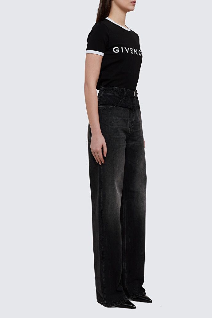 Givenchy o1gr1nt0125 Big Mix Denim Jeans in Black Size 28" / US 6 / IT 42 - 3 Thumbnail
