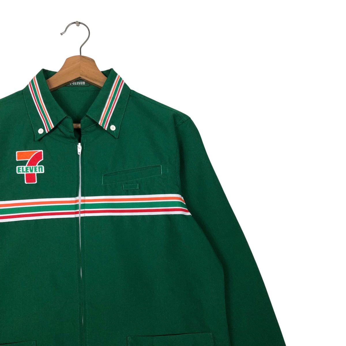 Japanese Brand 📌Vintage Worker Zipper Light Jacket 7-Eleven Japan Big Logo Size US M / EU 48-50 / 2 - 7 Thumbnail
