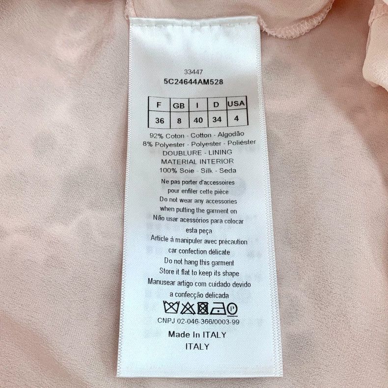 Dior Dior Pink floral hollow embroidered cotton round neck slee Size XS / US 0-2 / IT 36-38 - 6 Thumbnail