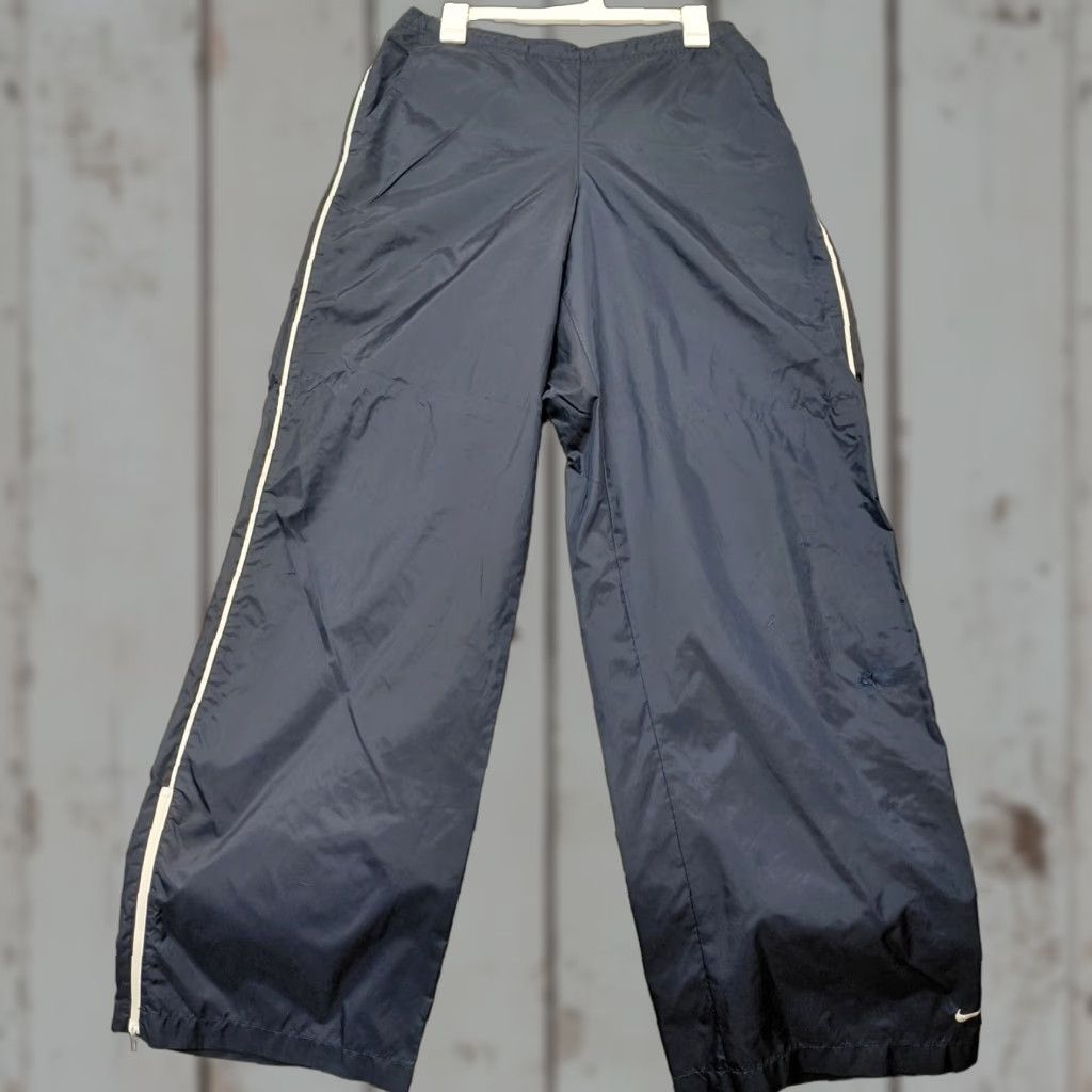 Nike Nike Pants Womens L Blue Sweatpants Joggers Ankle Zip Flawed Windbreaker Pockets Dri-FIT Regular Size 36" / US 14 / IT 50 - 1 Thumbnail