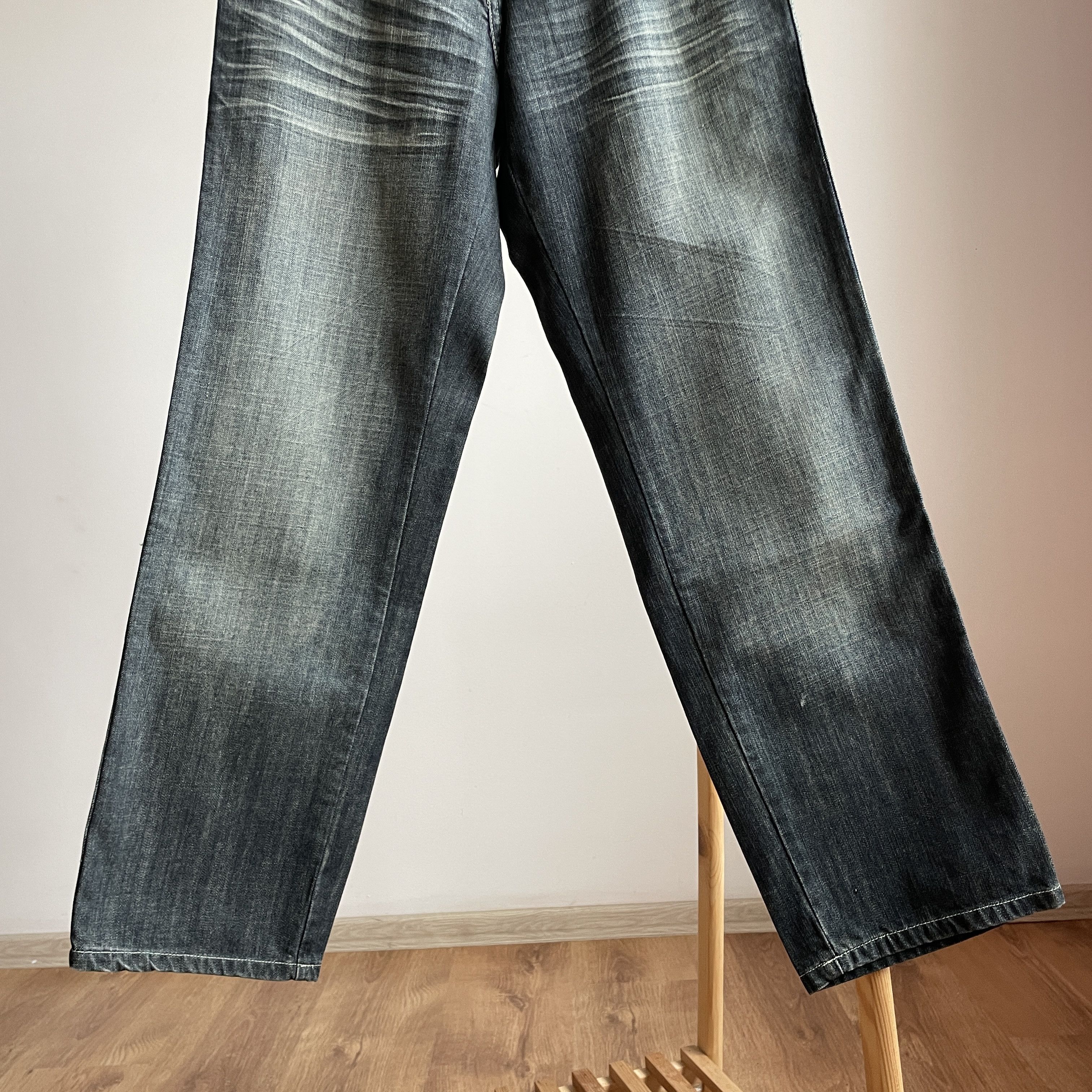 Pelle Pelle Pelle Pelle Vintage Y2K Baggy Wide Leg Washed Denim Size US 30 / EU 46 - 7 Thumbnail