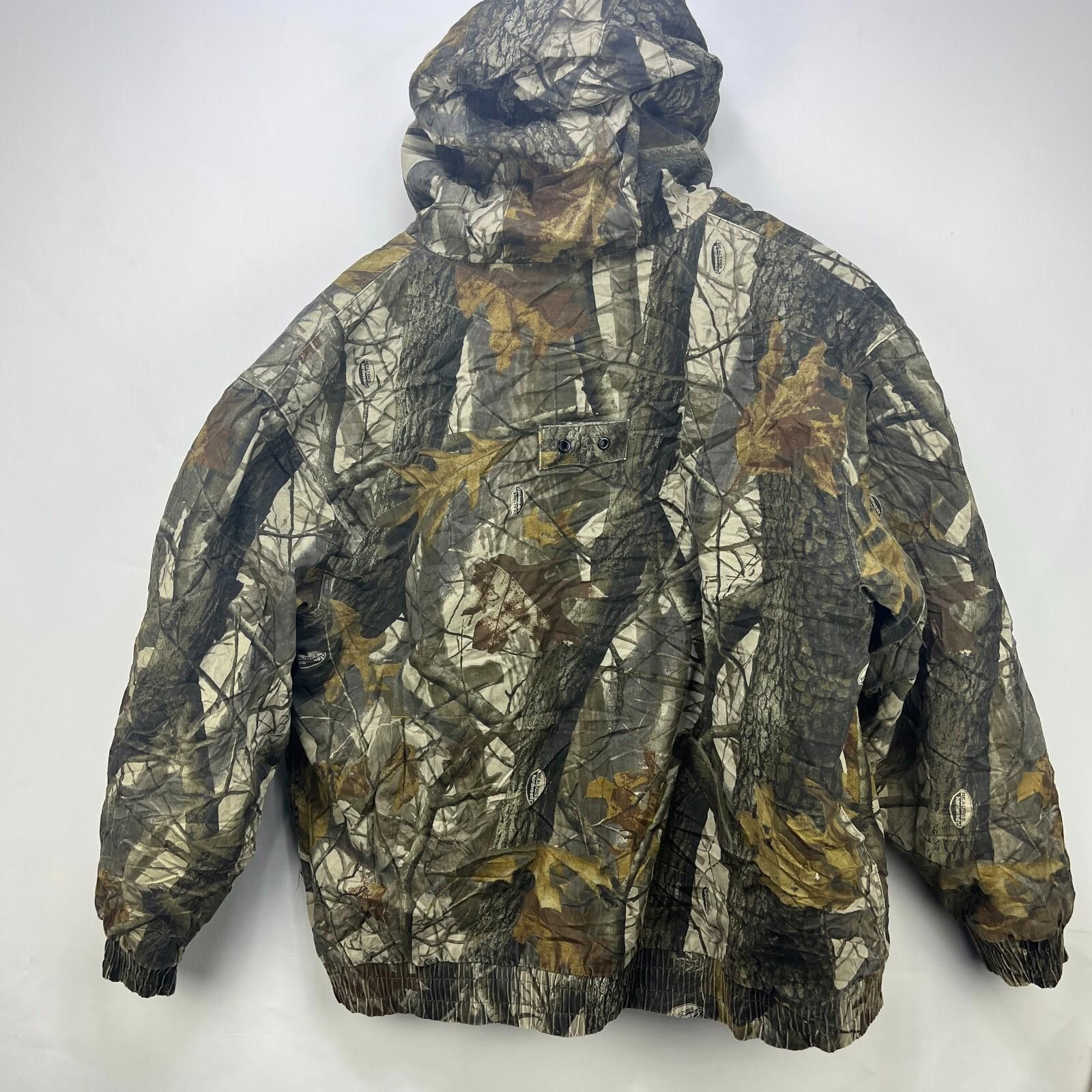Vintage Vintage Real Tree Camo Hooded Thermal Jacket Large Size ONE SIZE - 10 Thumbnail