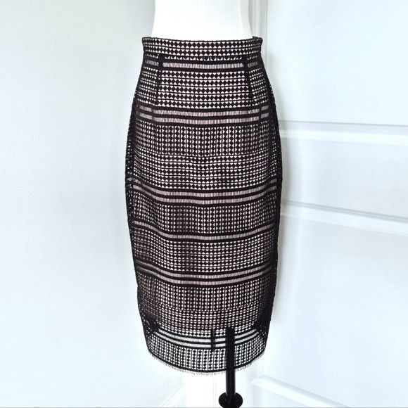 LK Bennett Lace Skirt Party Special Occasion Spring Summer Work Size 30" / US 8 / IT 44 - 5 Thumbnail