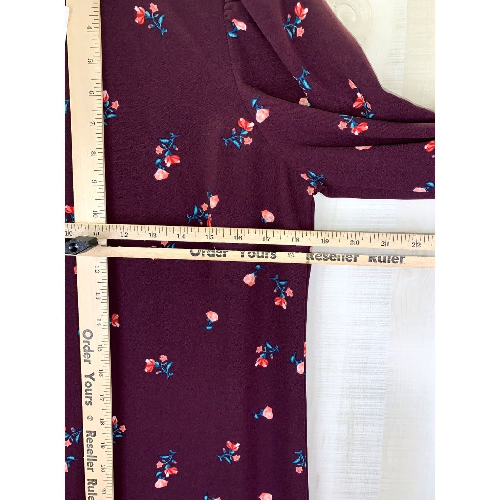 Old Navy Old Navy Burgundy Long Sleeve Floral Sheath Dress M Multicolor Women Midi NWT-11254 Size M / US 6-8 / IT 42-44 - 6 Thumbnail