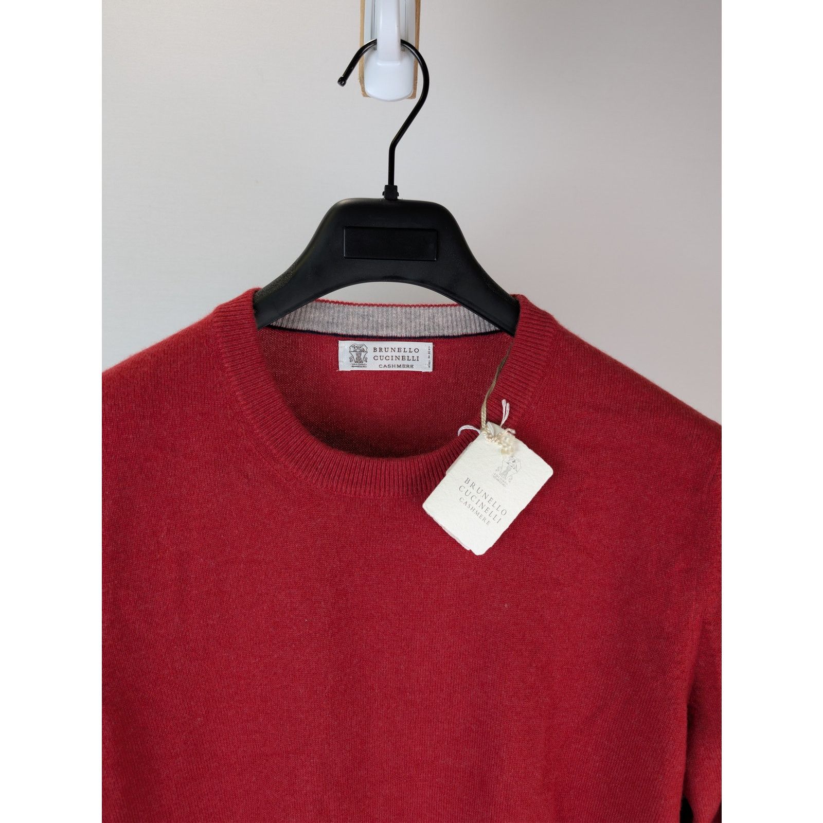 Brunello Cucinelli o1rshd1 CC20 Cashmere Crewneck Sweater in Red Size US M / EU 48-50 / 2 - 5 Thumbnail