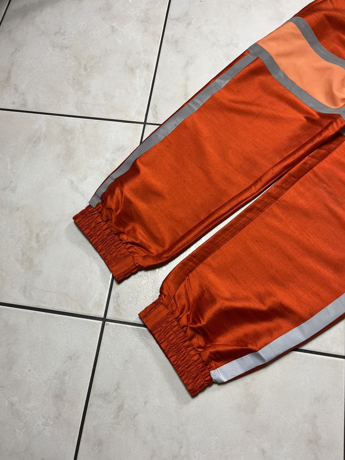 Astrid Andersen × Designer Astrid Andersen silk silver tape track pants reflective Size US 32 / EU 48 - 9 Thumbnail