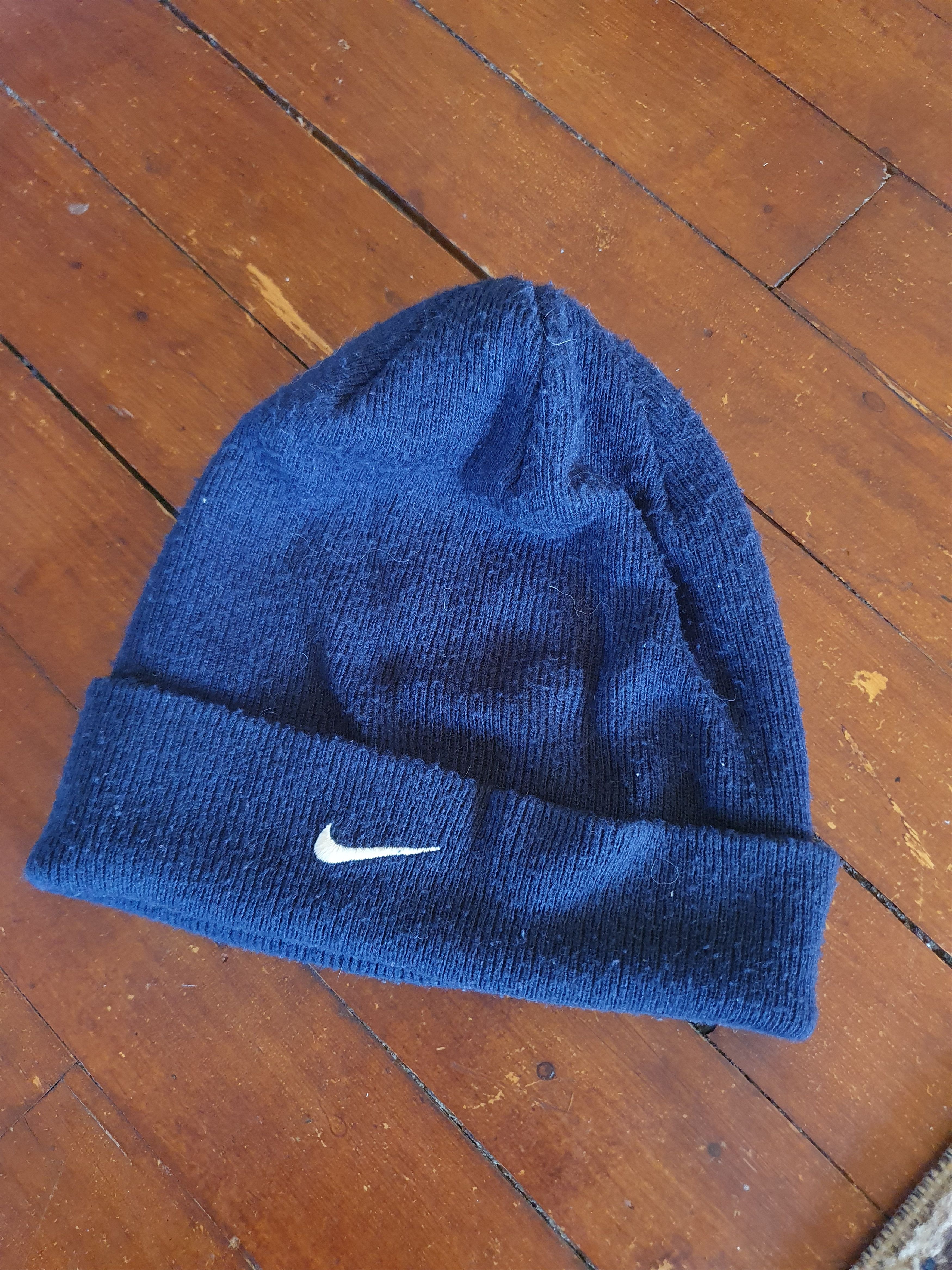 Nike × Vintage Nike Small Swoosh Beanie Winter Hat Size ONE SIZE - 1 Thumbnail