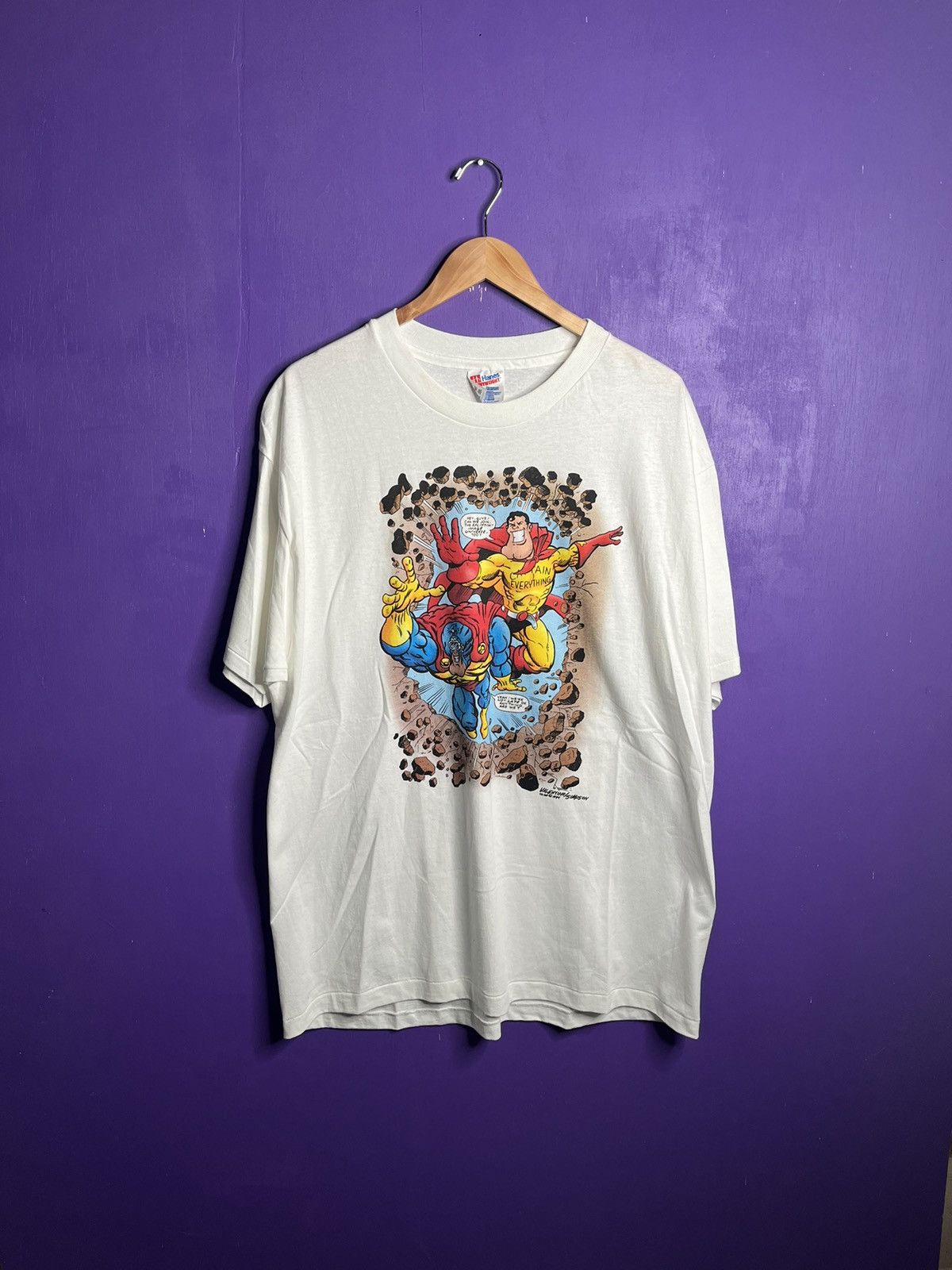 Vintage Vintage 1994 Graphitti captain everything t-shirt Size US XL / EU 56 / 4 - 1 Thumbnail
