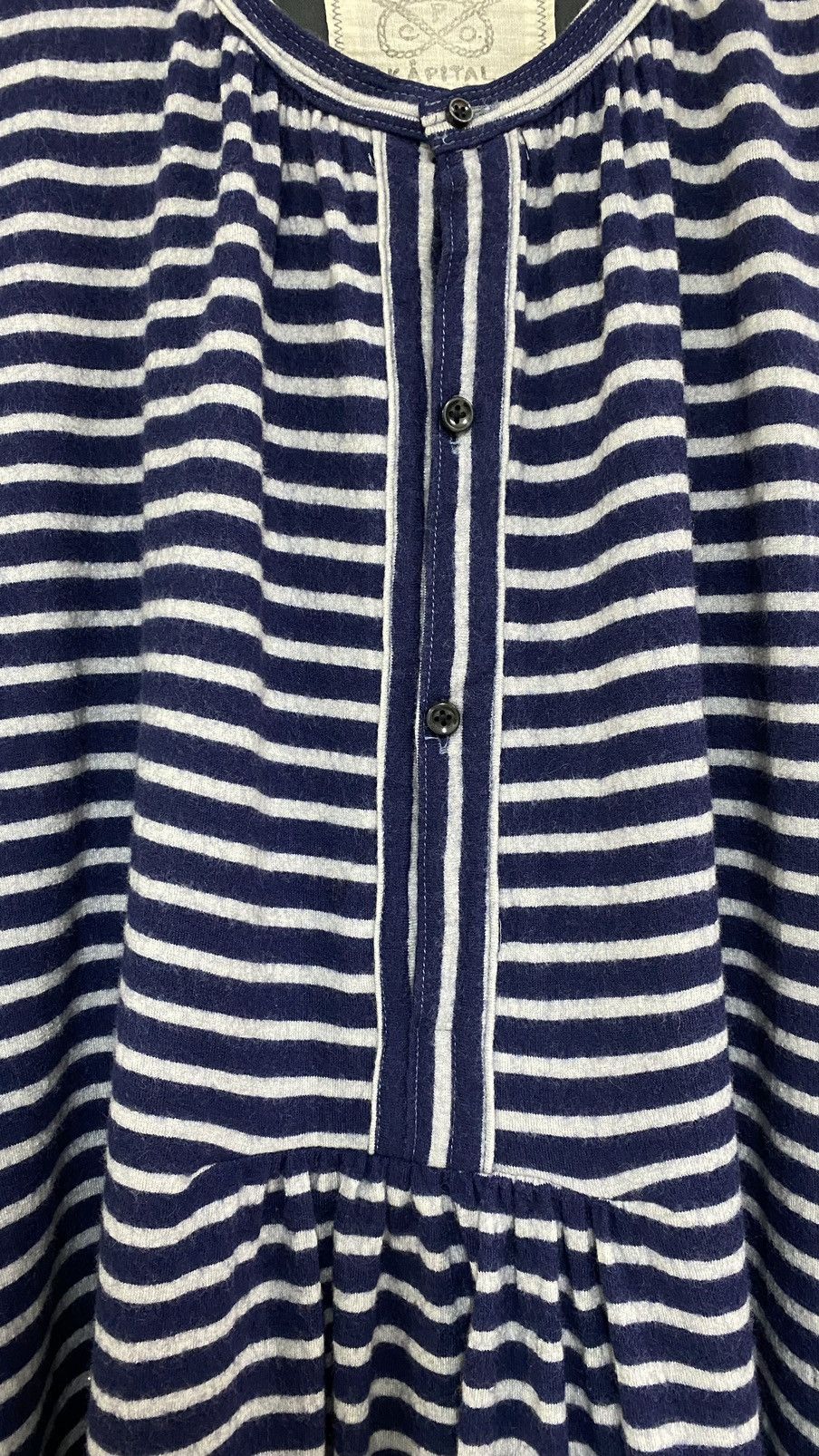 Kapital Kountry Vintage Kapital Distressed Striped Wool Dress Size ONE SIZE - 5 Thumbnail
