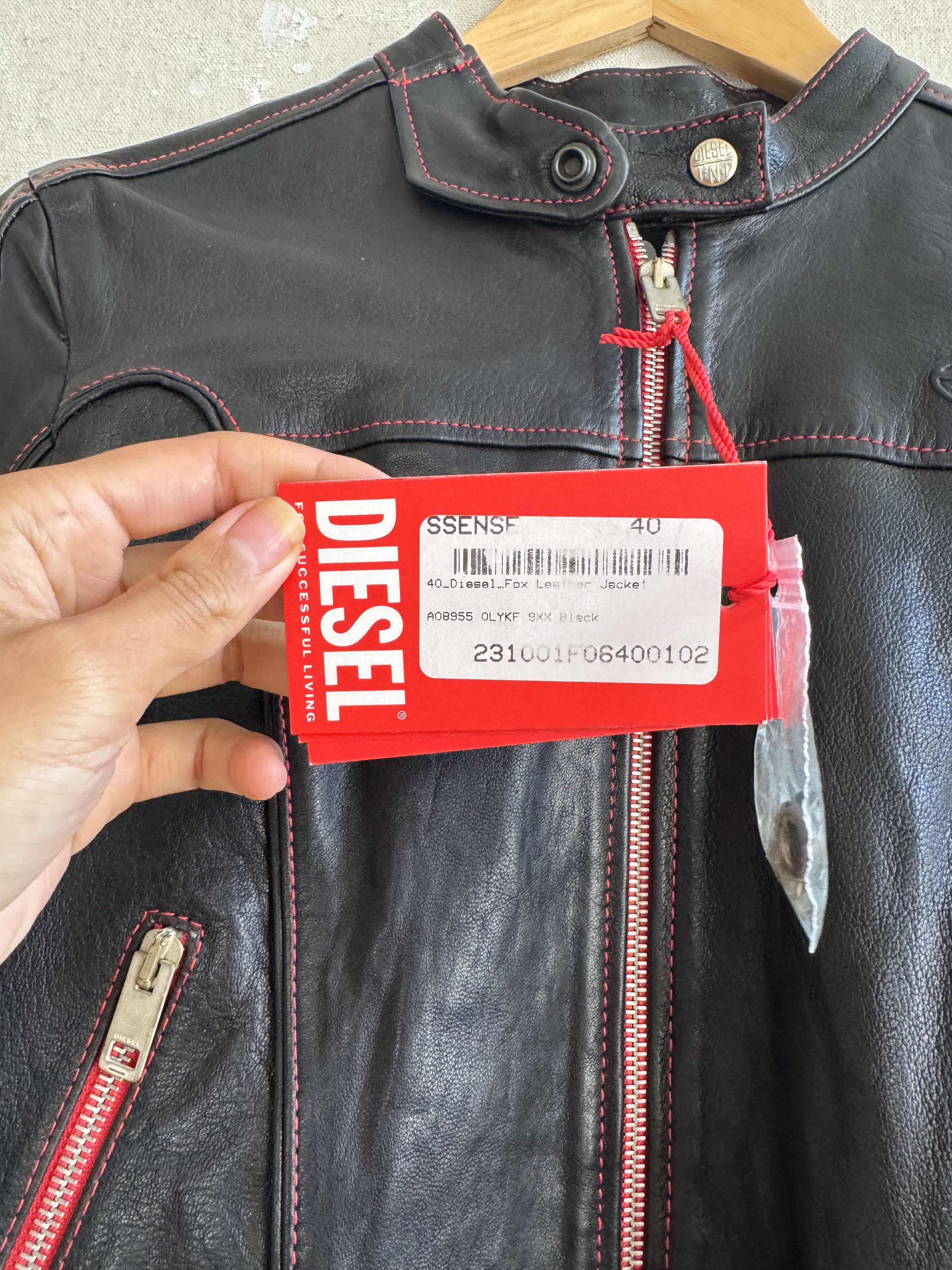 Diesel Diesel Black Leather L-Fox-A Size S / US 4 / IT 40 - 3 Thumbnail