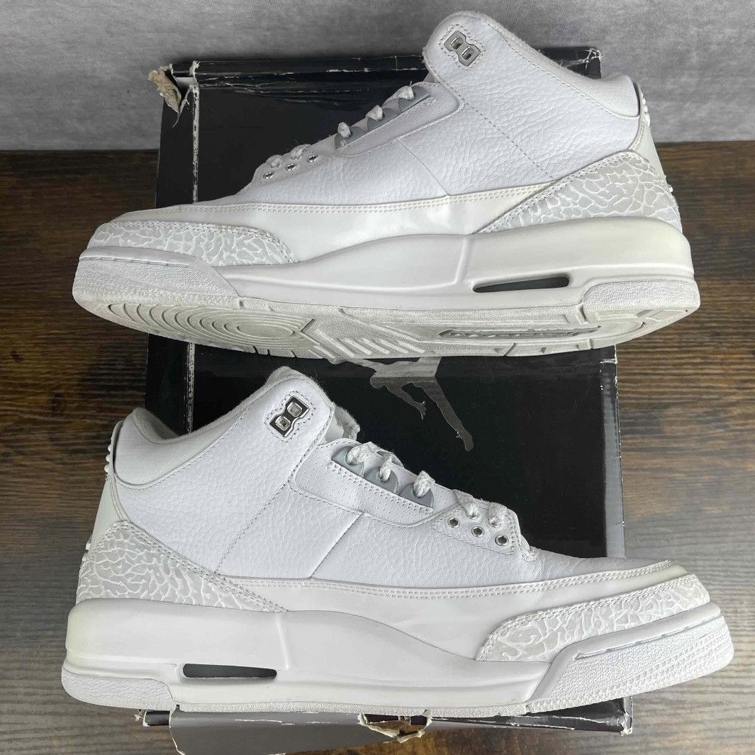 Jordan Brand Air Jordan 3 Retro Silver Anniversary 398613-102 White OG Size US 11 / EU 44 - 4 Thumbnail