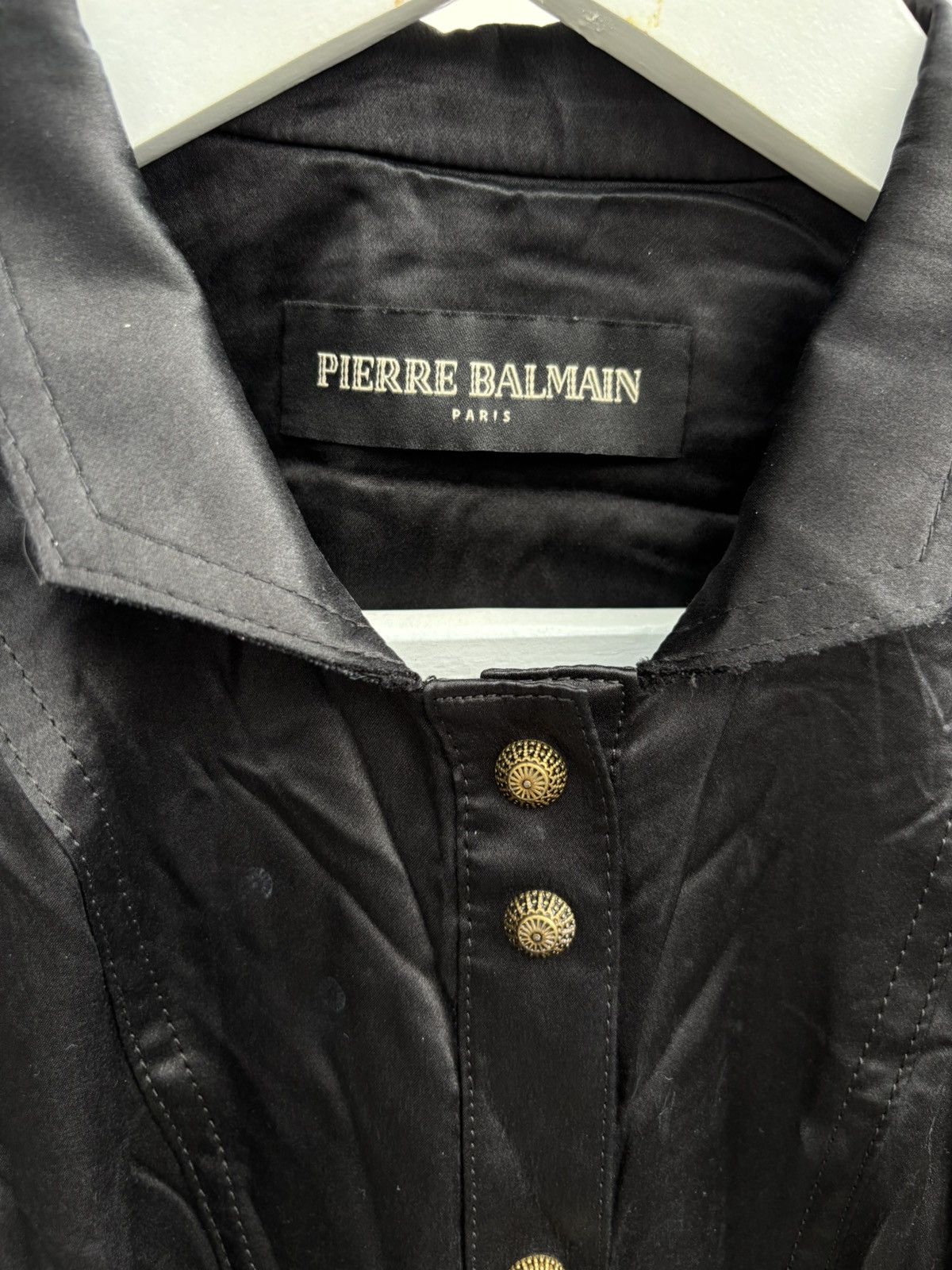 Balmain Silk Sleeveless Long Shirt Size US XS / EU 42 / 0 - 5 Thumbnail