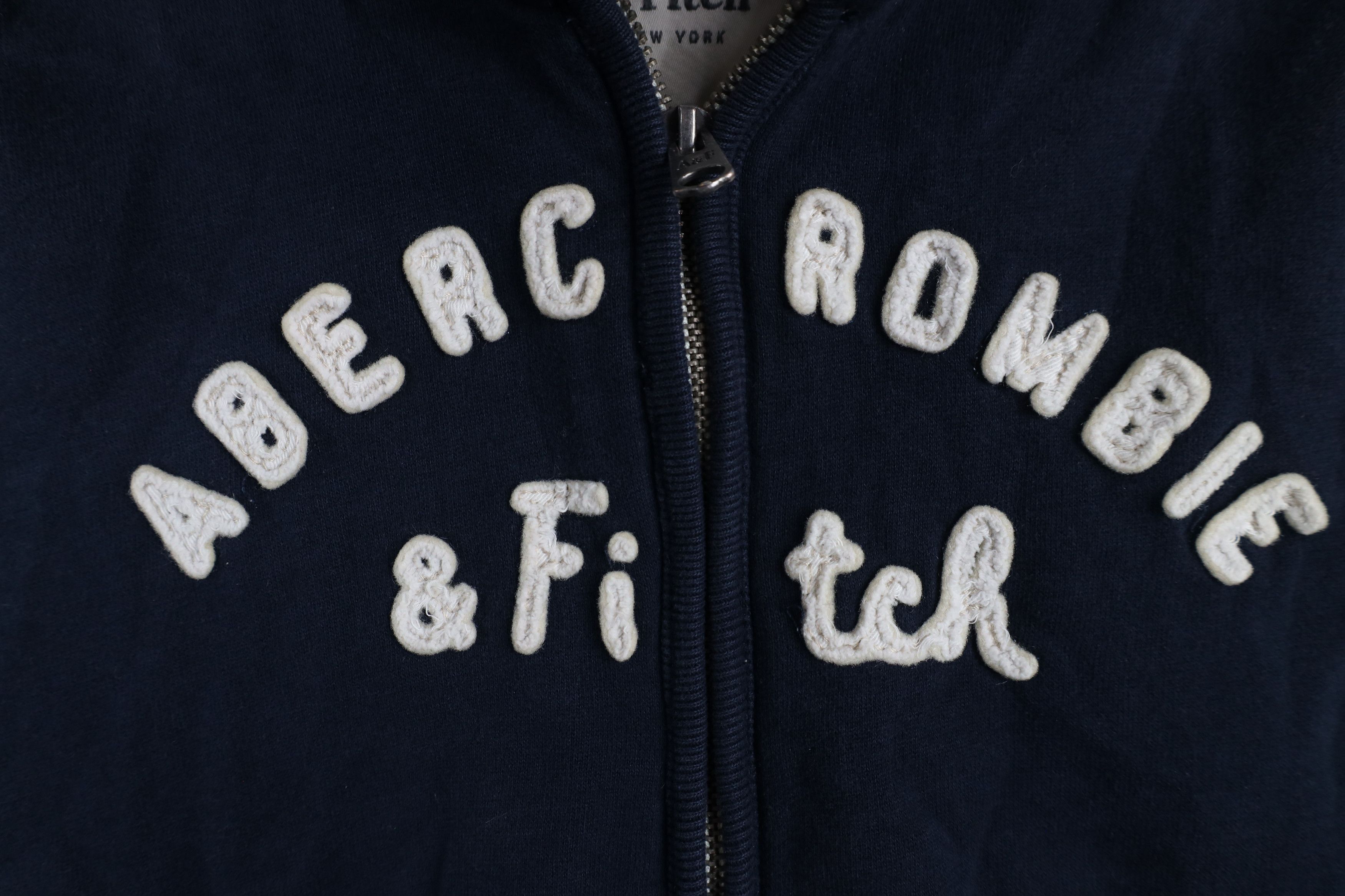 Abercrombie & Fitch × Vintage Vintage Y2K Abercrombie & Fitch Heavy Full Zip Hoodie Blue Size L / US 10 / IT 46 - 4 Thumbnail