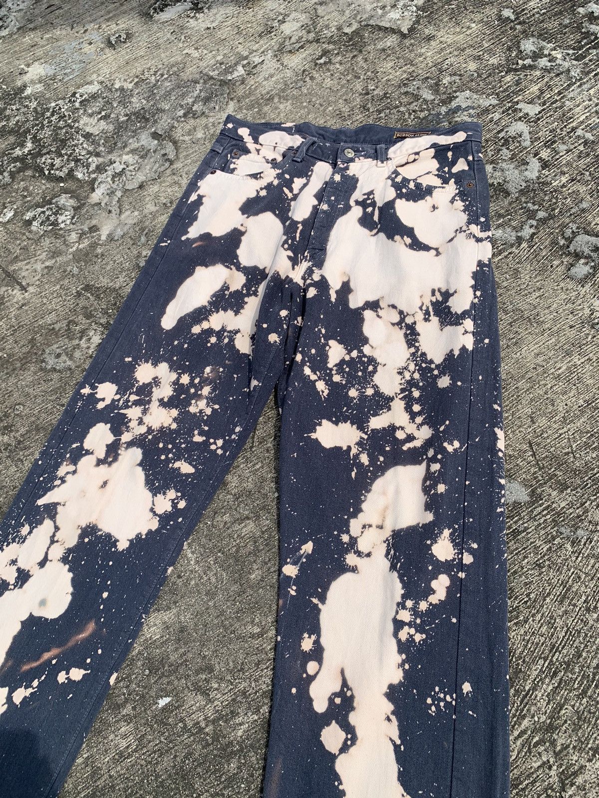 Le Grande Bleu (L.G.B.) Rare 🔥 Bobson tie dye jeans Size US 33 - 6 Thumbnail