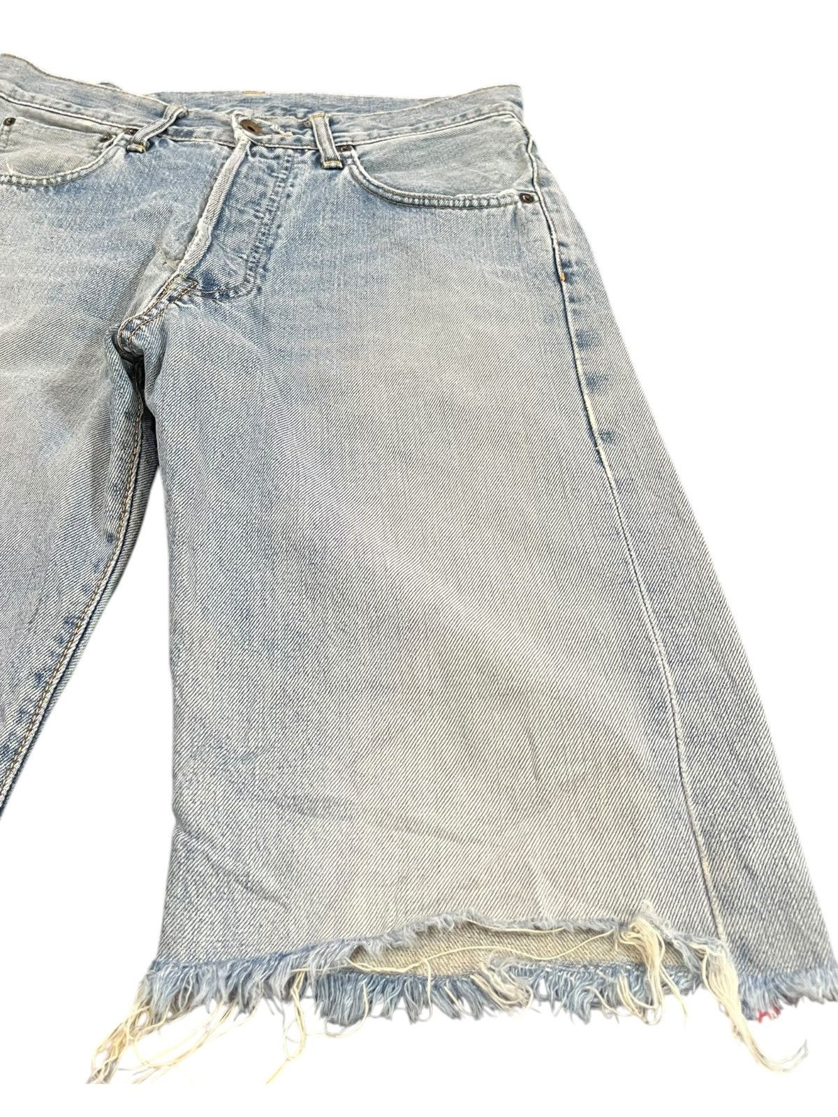 Edwin × Vintage Vintage Edwin 505x Selvedge Cut Off Shorts Denim Size US 30 / EU 46 - 3 Thumbnail