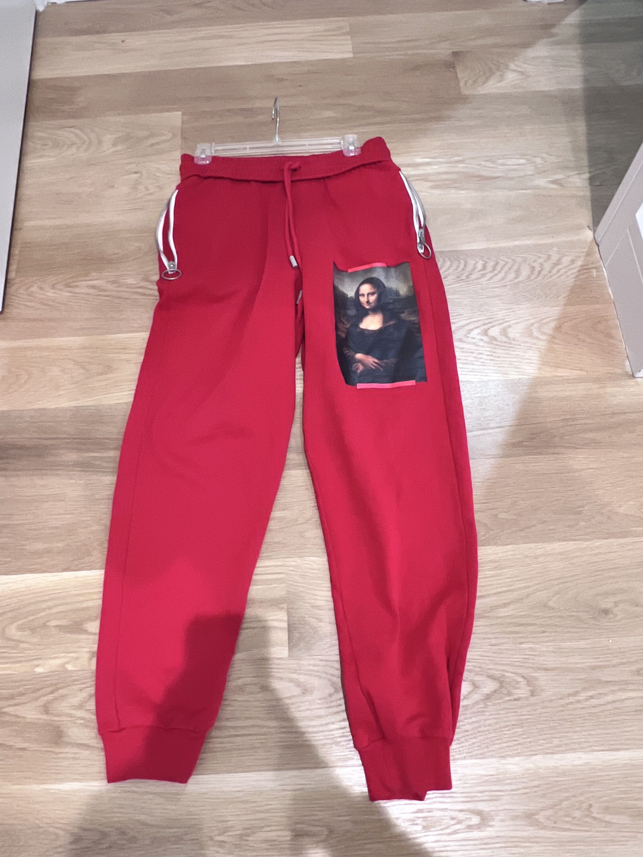 Off white fashion red track pants