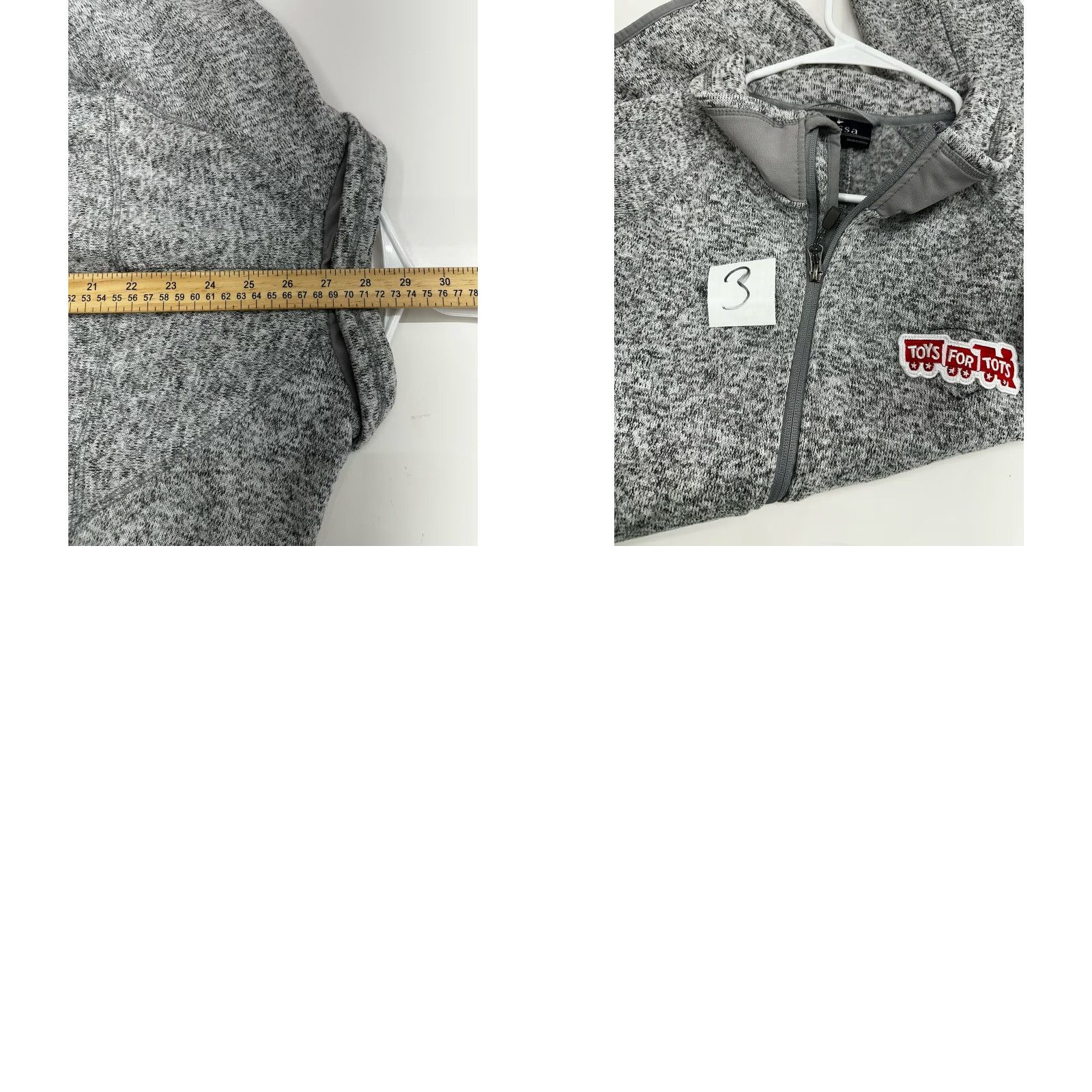 Vintage Fossa Womens Jacket Size Large Gray Embroidered Toys For Tots Full Zip Up Size L / US 10 / IT 46 - 10 Thumbnail