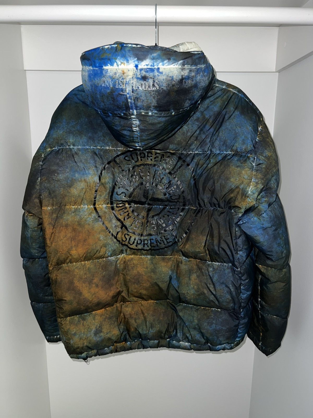 🔥 Stone Island x Supreme Paintball Camouflage Puffer Jacket
